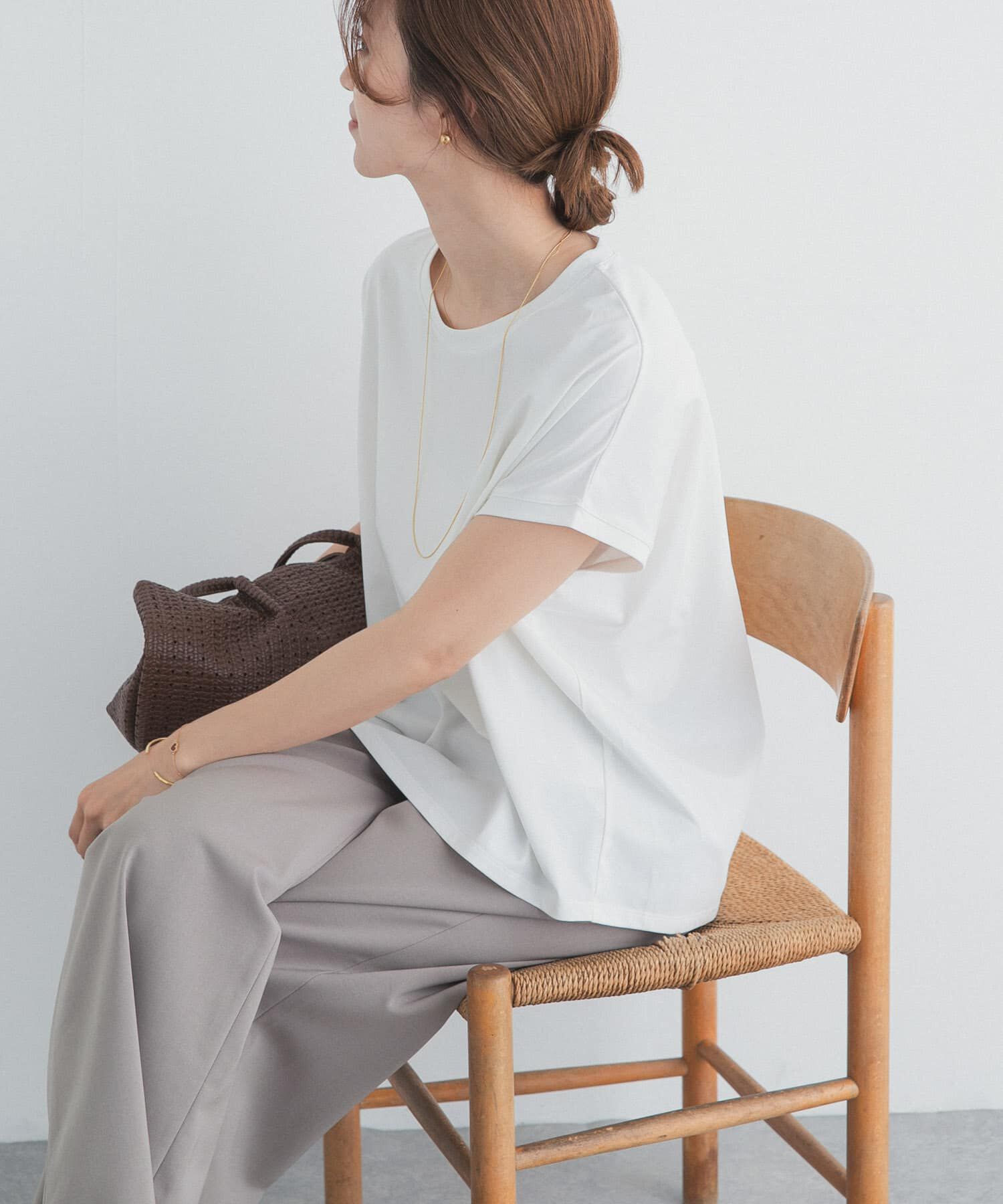 URBAN RESEARCH DOORS「『UR TECH』汗染み防止ドルマンTシャツ」|Tシャツ・カットソー|