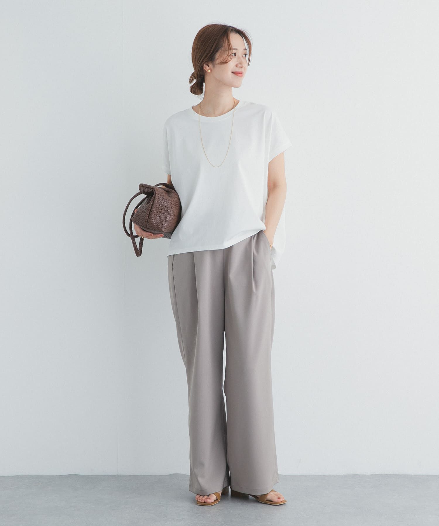 URBAN RESEARCH DOORS「『UR TECH』汗染み防止ドルマンTシャツ」|Tシャツ・カットソー|