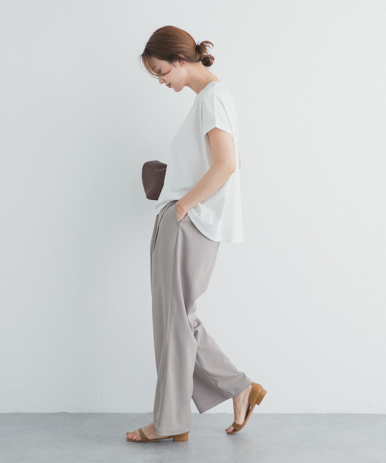 URBAN RESEARCH DOORS「『UR TECH』汗染み防止ドルマンTシャツ」|Tシャツ・カットソー|