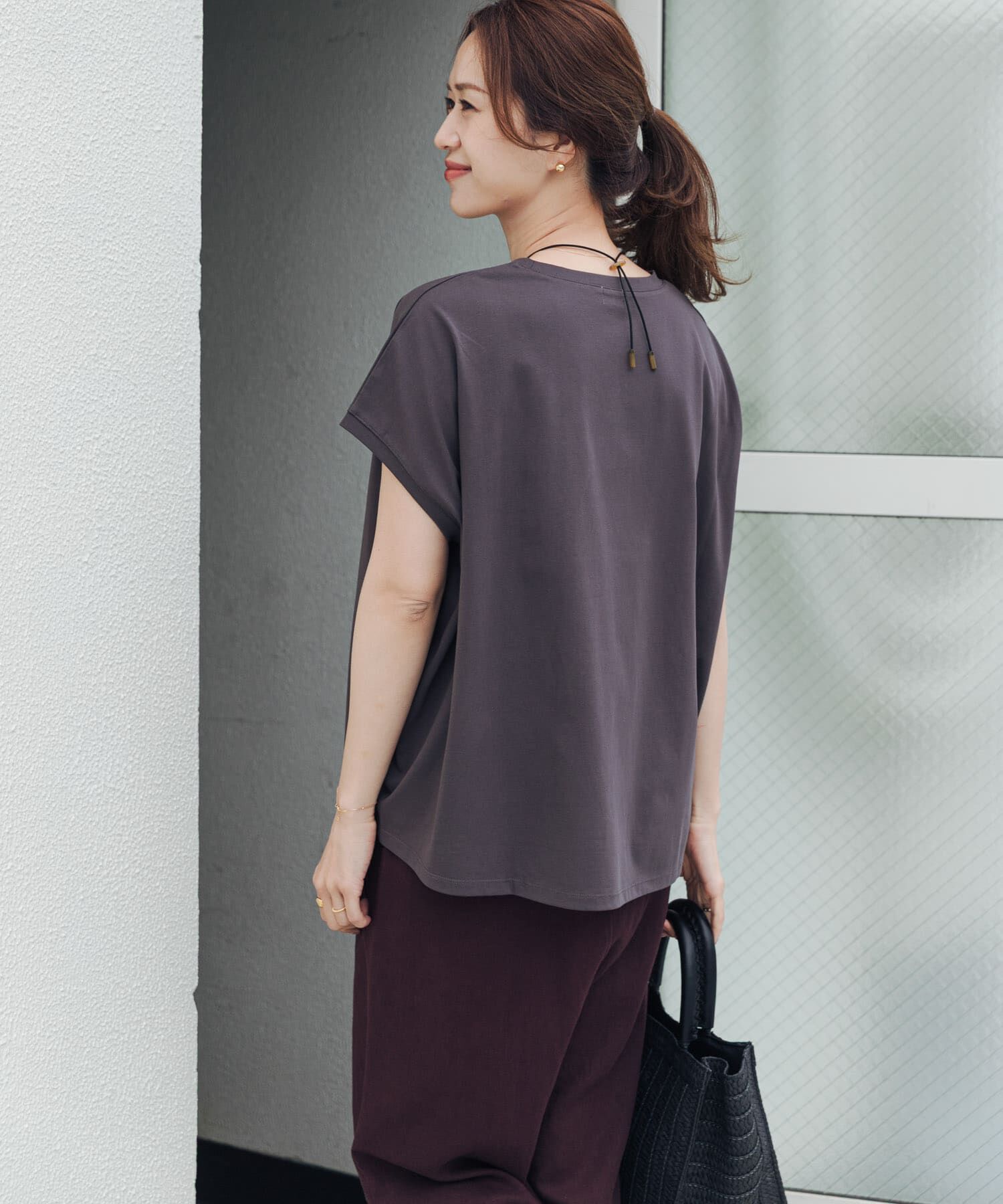URBAN RESEARCH DOORS「『UR TECH』汗染み防止ドルマンTシャツ」|Tシャツ・カットソー|