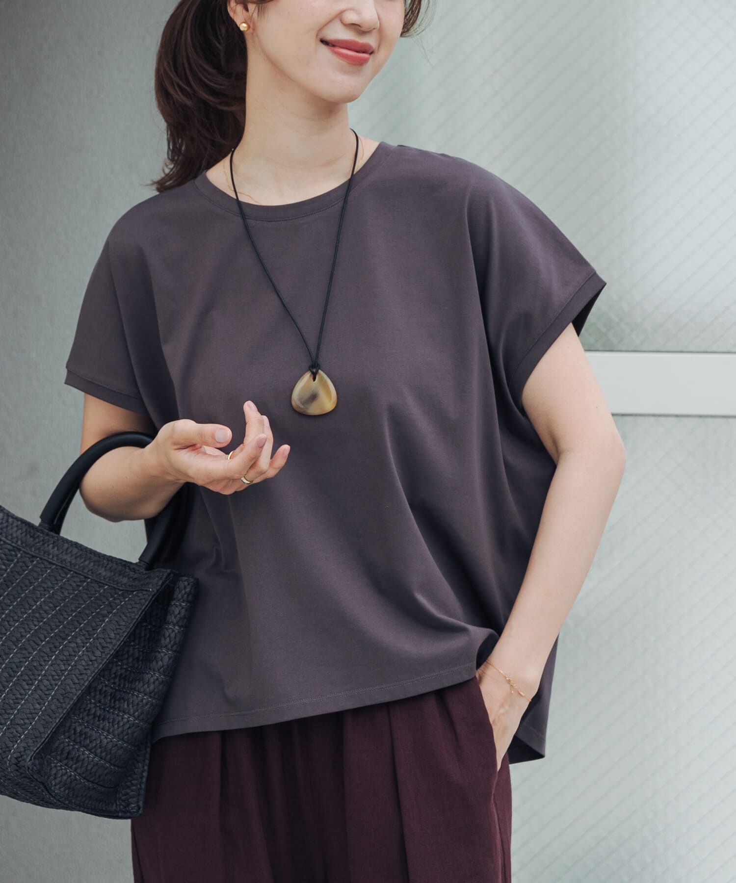URBAN RESEARCH DOORS「『UR TECH』汗染み防止ドルマンTシャツ」|Tシャツ・カットソー|