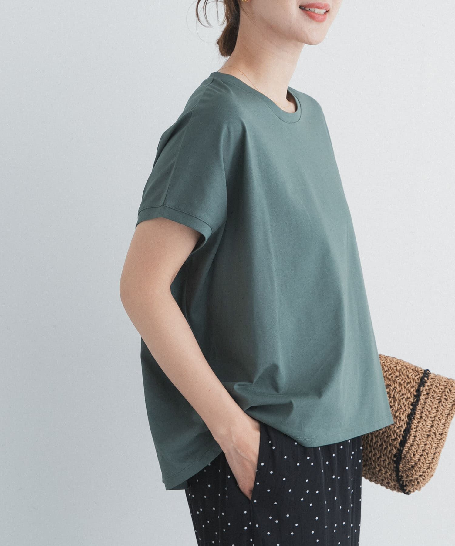 URBAN RESEARCH DOORS「『UR TECH』汗染み防止ドルマンTシャツ」|Tシャツ・カットソー|