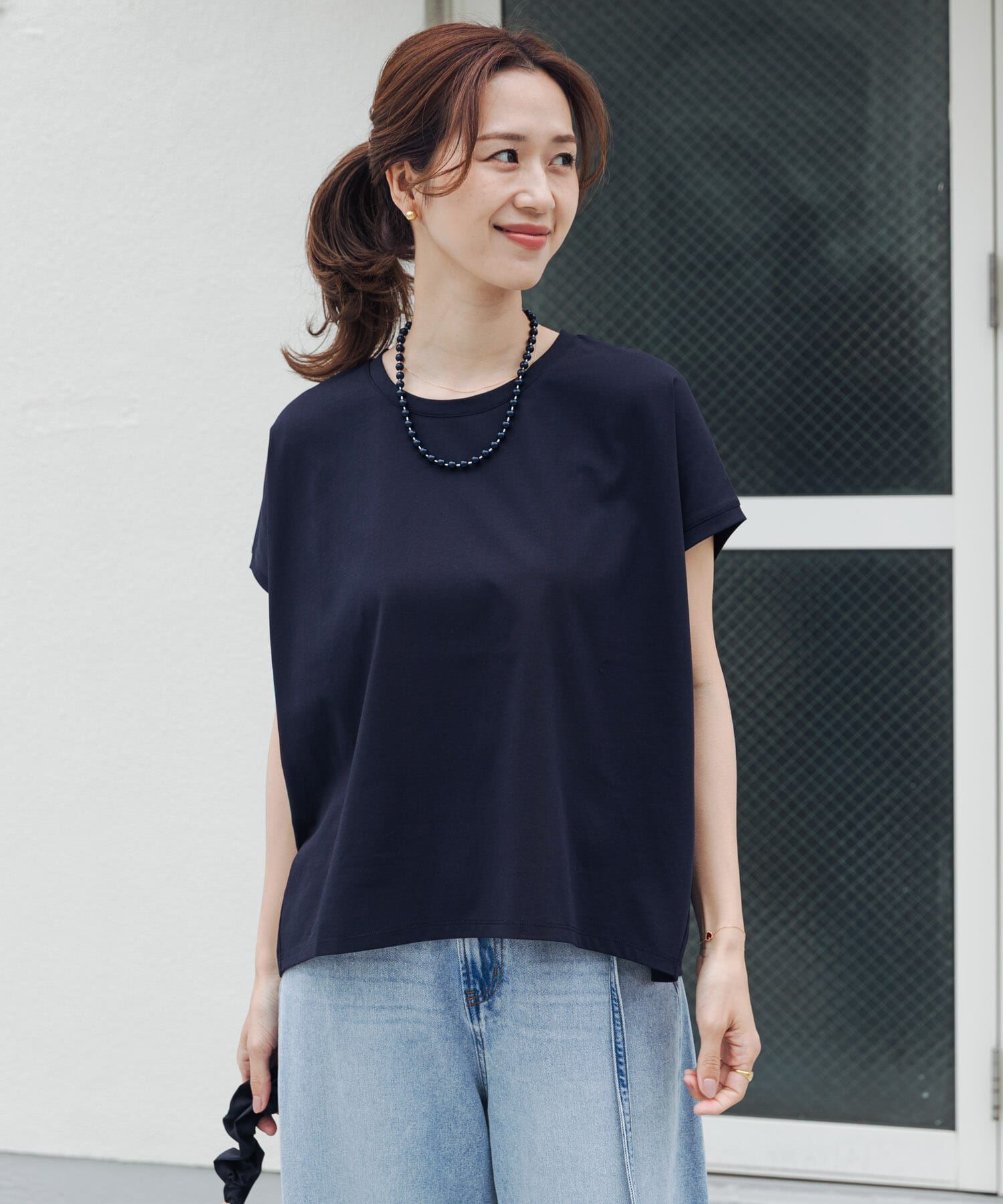 URBAN RESEARCH DOORS「『UR TECH』汗染み防止ドルマンTシャツ」|Tシャツ・カットソー|