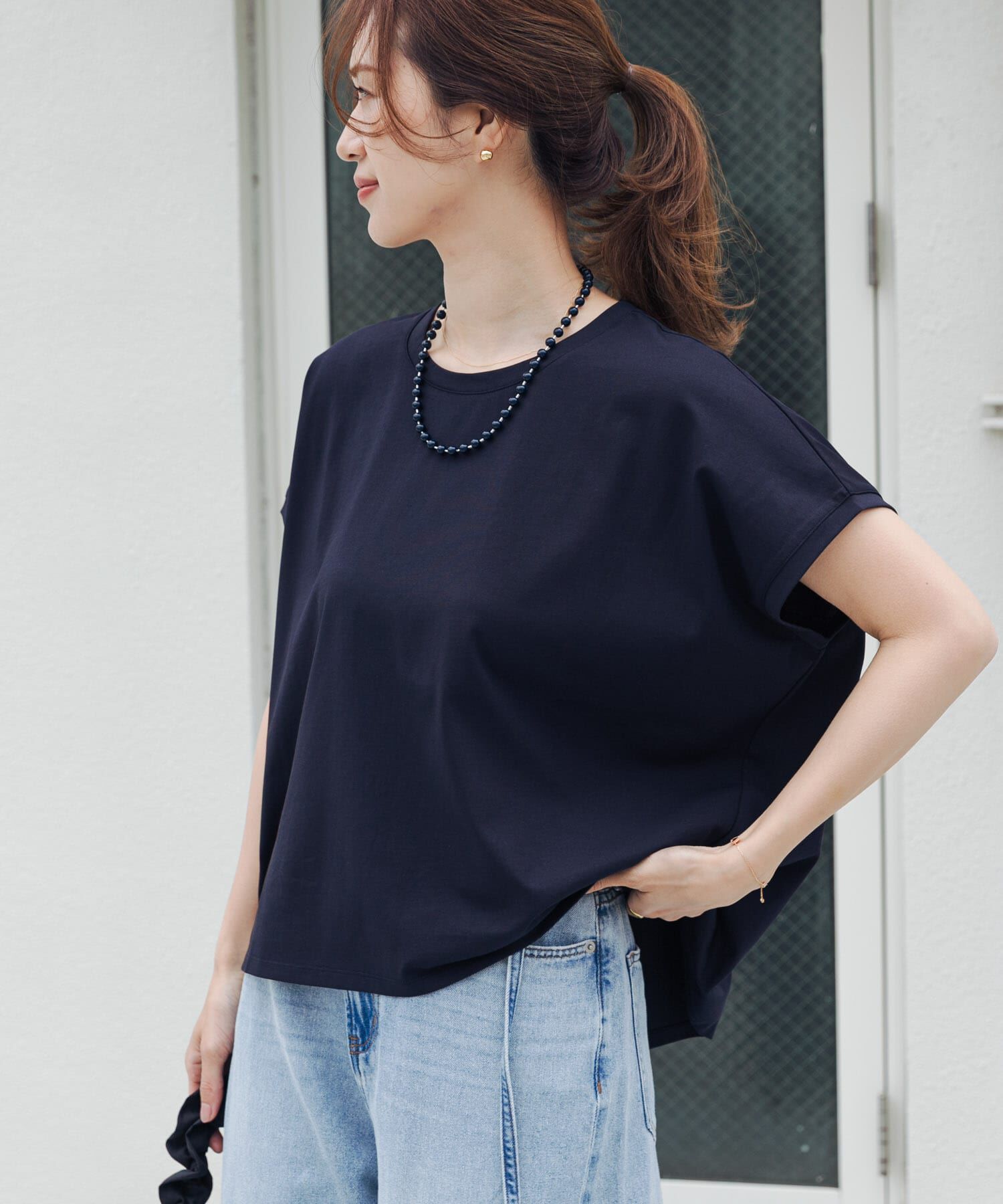 URBAN RESEARCH DOORS「『UR TECH』汗染み防止ドルマンTシャツ」|Tシャツ・カットソー|