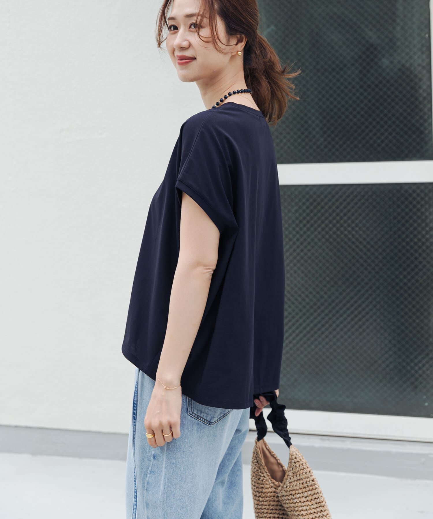 URBAN RESEARCH DOORS「『UR TECH』汗染み防止ドルマンTシャツ」|Tシャツ・カットソー|