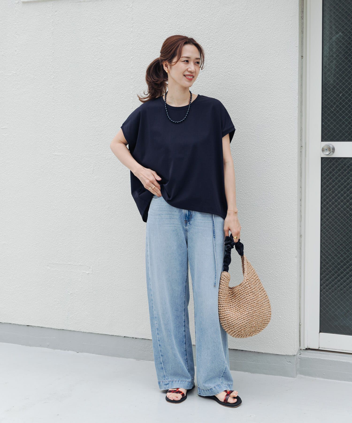 URBAN RESEARCH DOORS「『UR TECH』汗染み防止ドルマンTシャツ」|Tシャツ・カットソー|