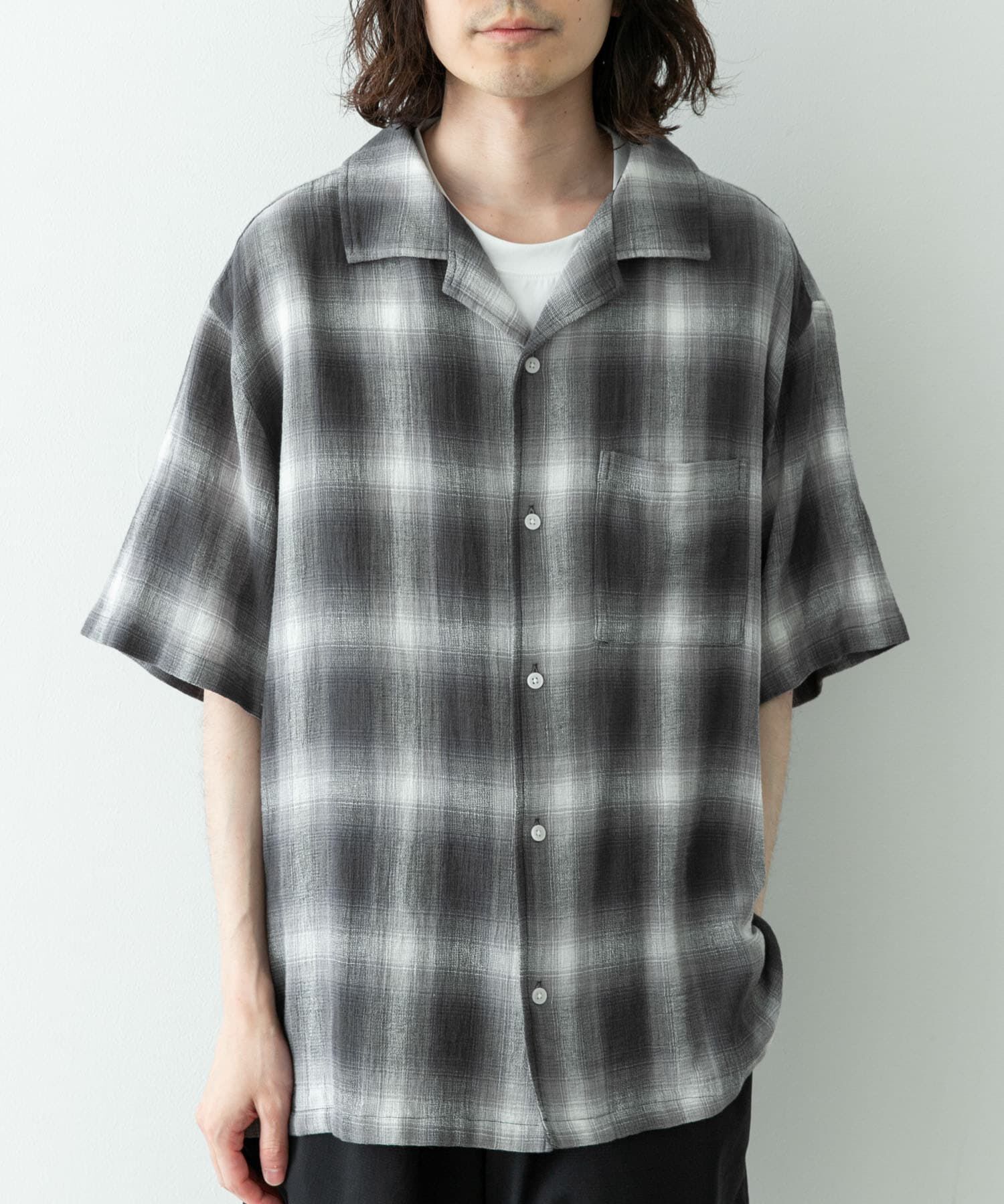 Sonny Label 「オーバーダイチェックショートスリーブシャツ」|シャツ・ブラウス|