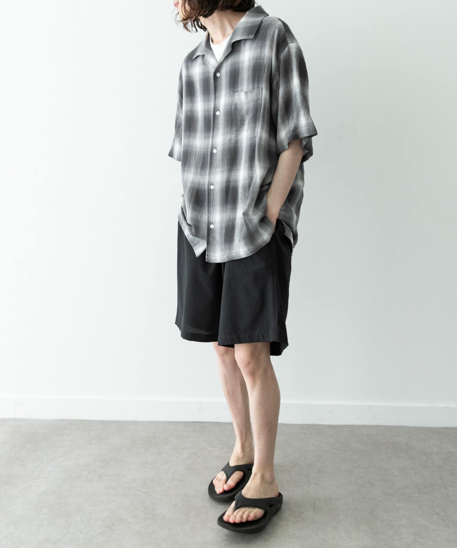 Sonny Label 「オーバーダイチェックショートスリーブシャツ」|シャツ・ブラウス|