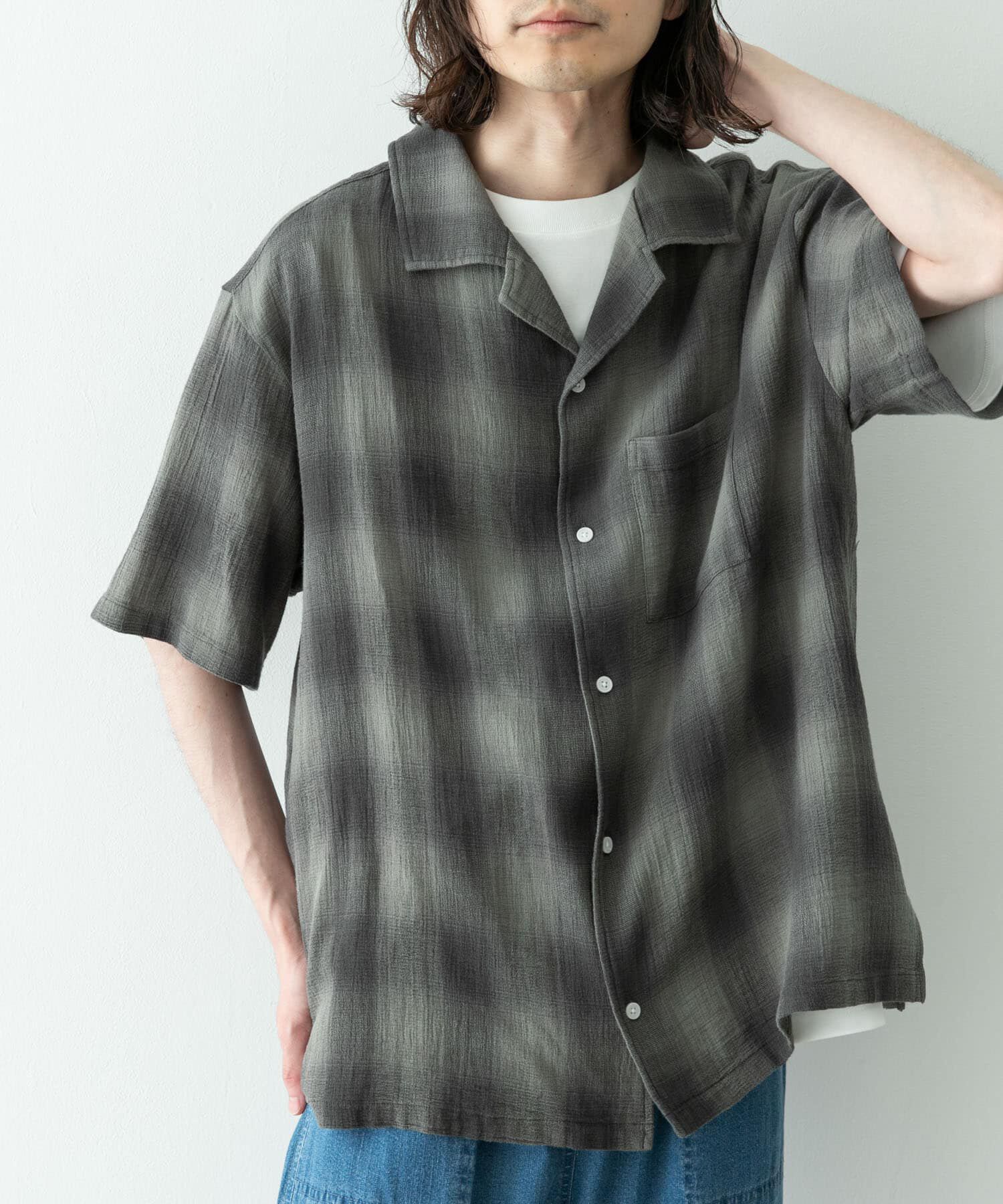 Sonny Label 「オーバーダイチェックショートスリーブシャツ」|シャツ・ブラウス|