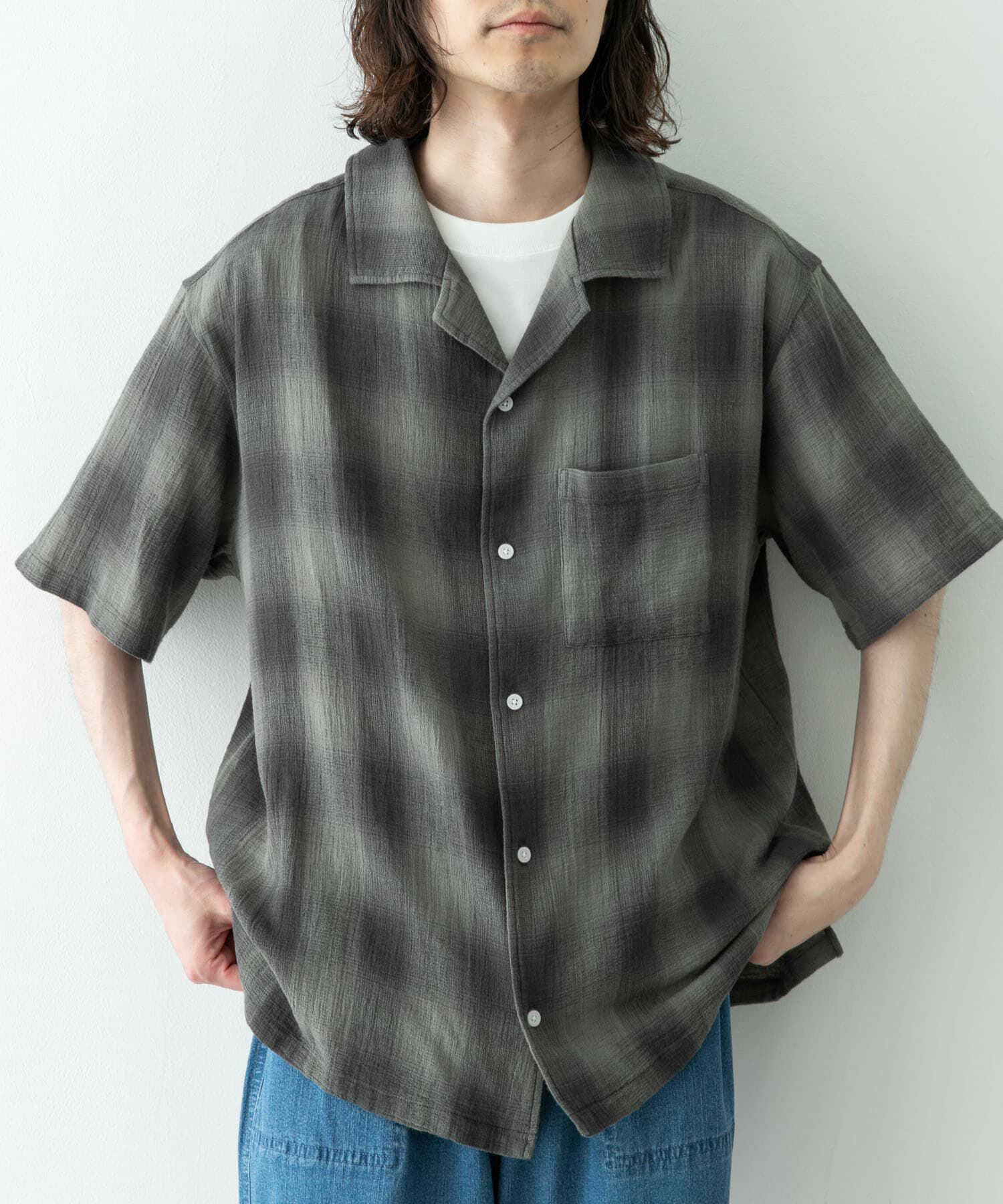 Sonny Label 「オーバーダイチェックショートスリーブシャツ」|シャツ・ブラウス|