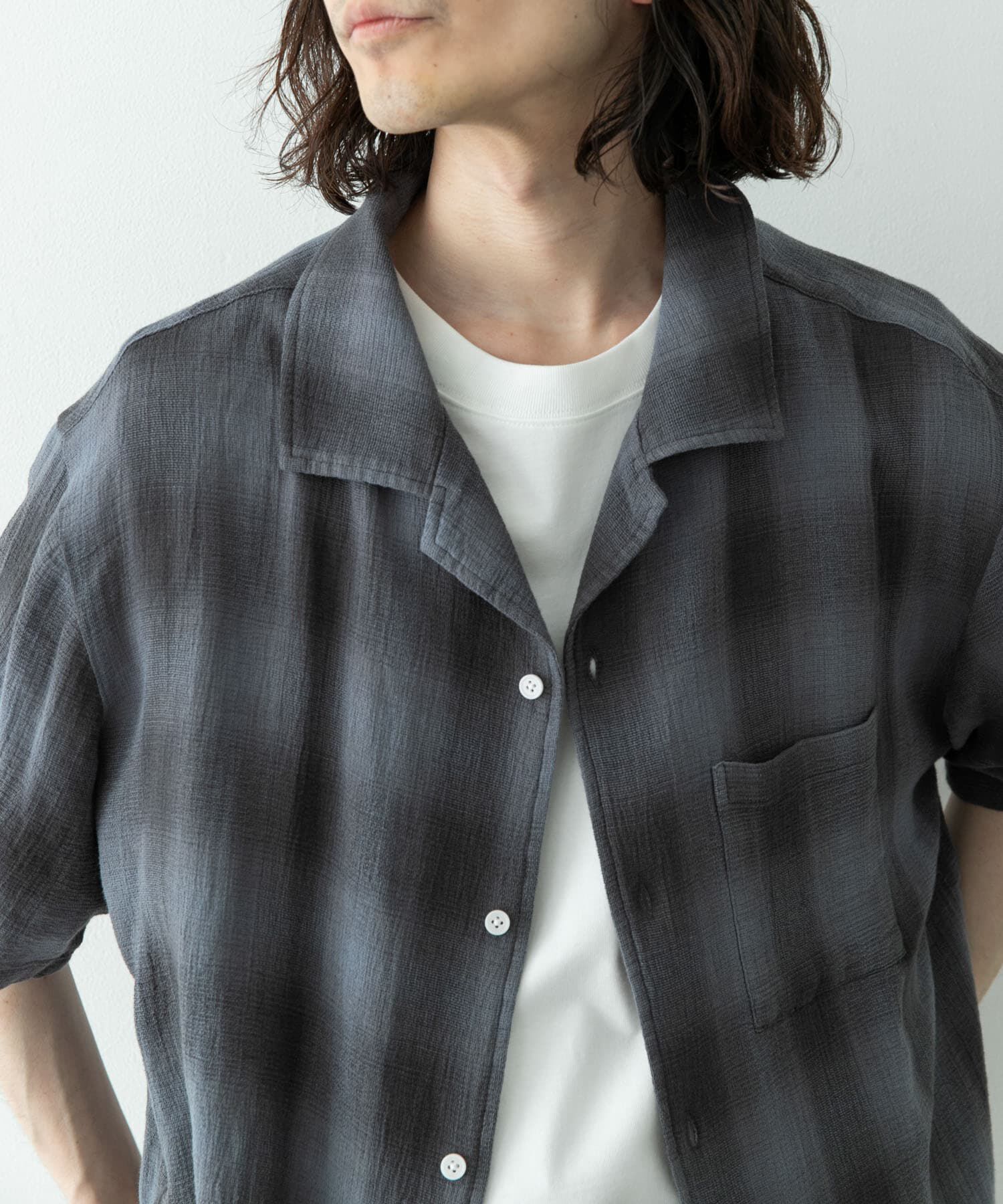 Sonny Label 「オーバーダイチェックショートスリーブシャツ」|シャツ・ブラウス|