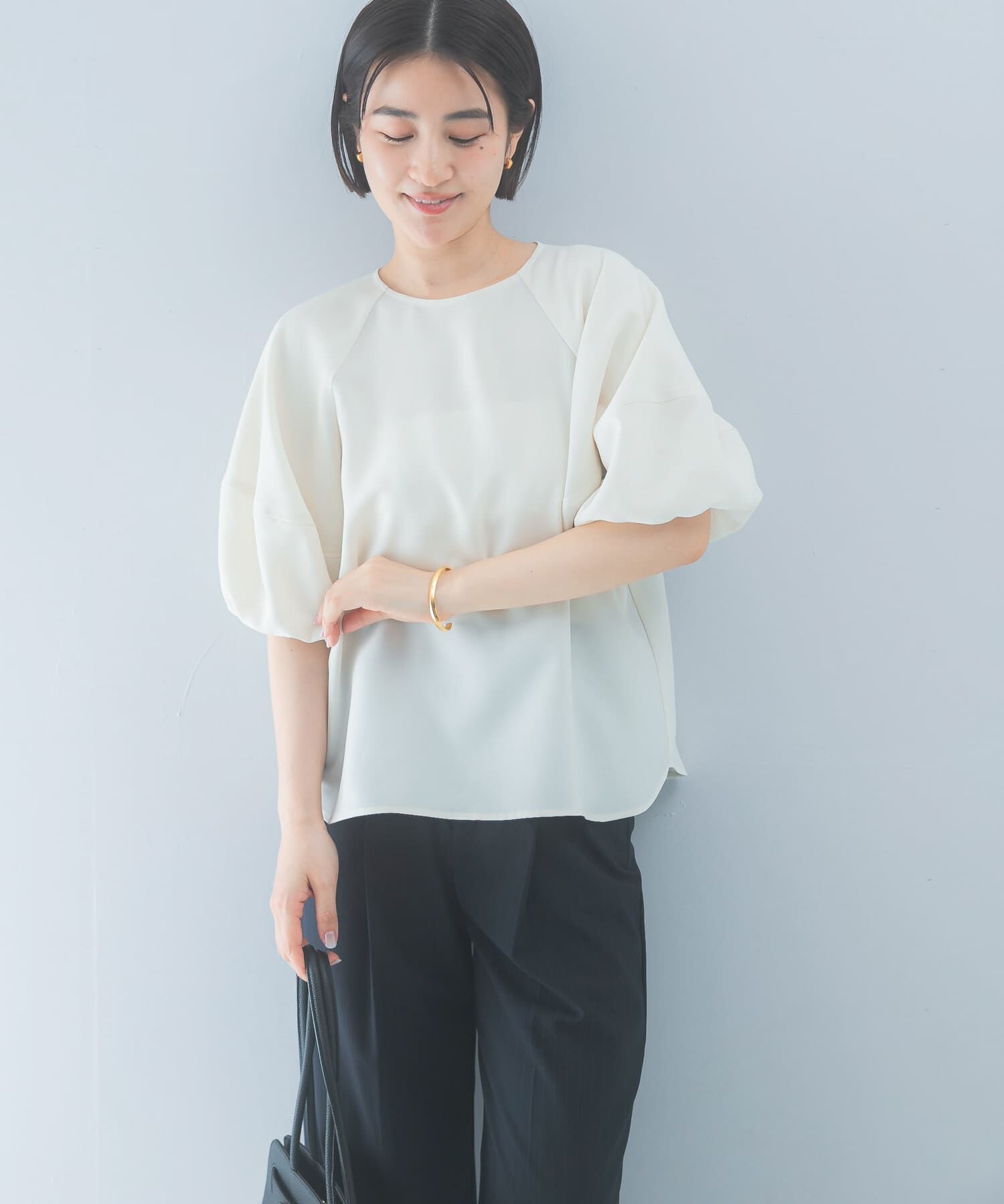 URBAN RESEARCH ROSSO「クールタッチ 吸水速乾バルーンブラウス」|シャツ・ブラウス|