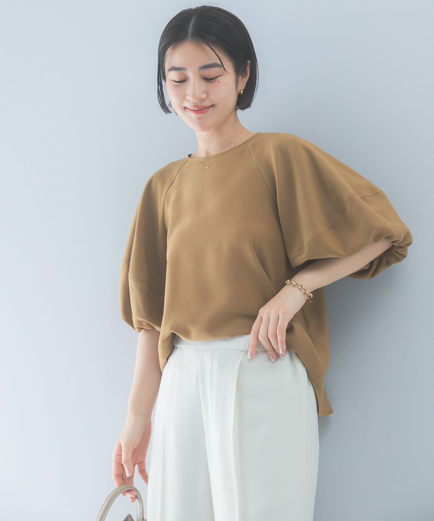 URBAN RESEARCH ROSSO「クールタッチ 吸水速乾バルーンブラウス」|シャツ・ブラウス|