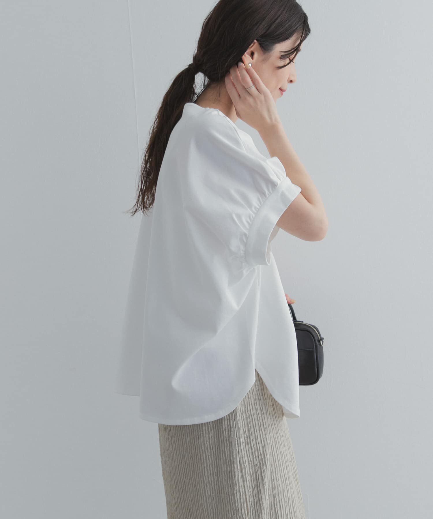 URBAN RESEARCH DOORS「袖ギャザーワイドプルオーバー」|Tシャツ・カットソー|
