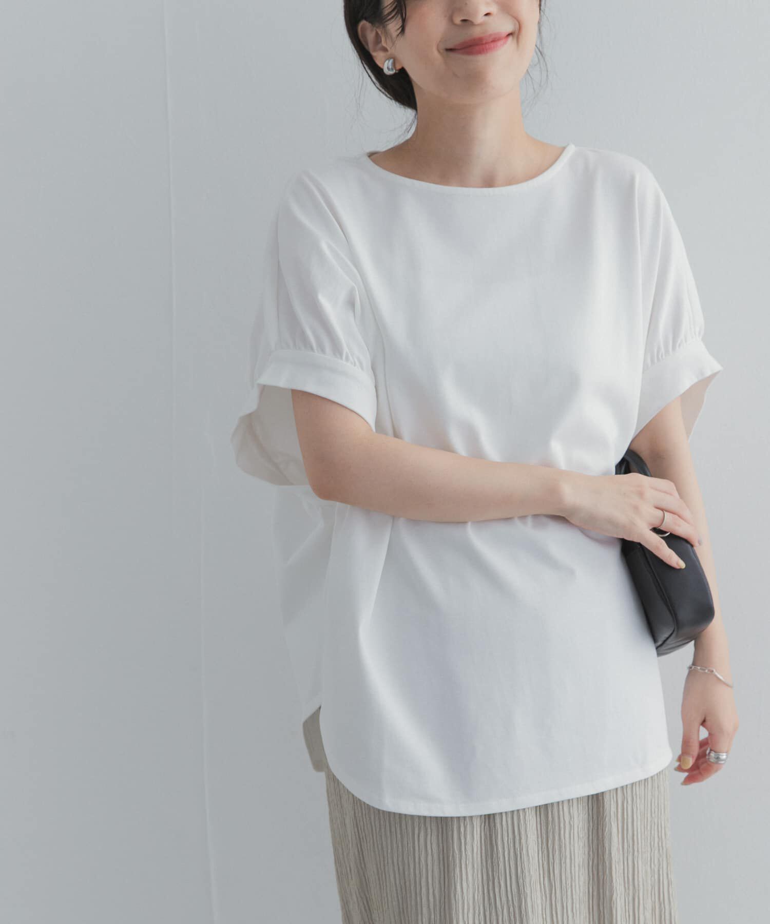 URBAN RESEARCH DOORS「袖ギャザーワイドプルオーバー」|Tシャツ・カットソー|