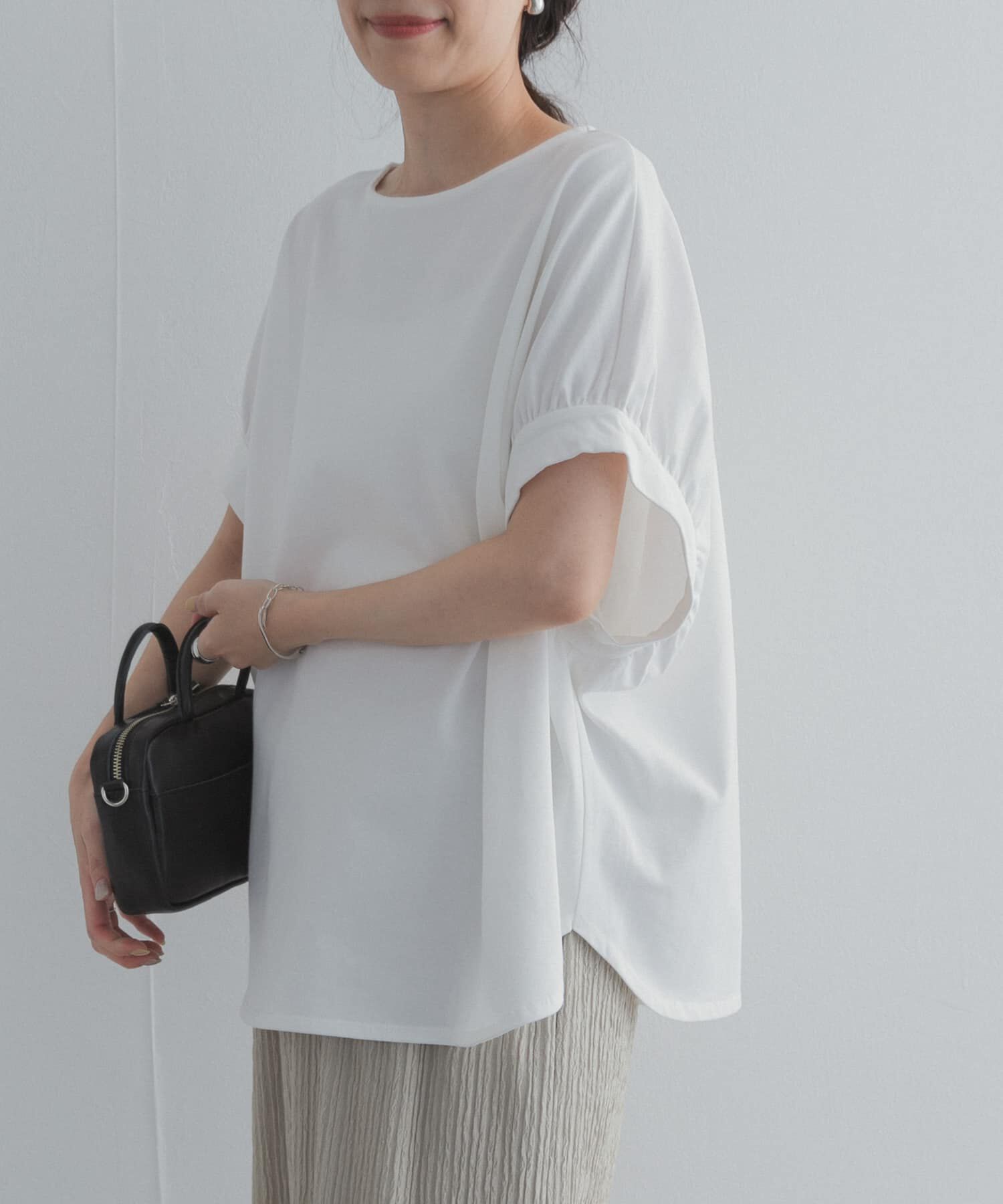 URBAN RESEARCH DOORS「袖ギャザーワイドプルオーバー」|Tシャツ・カットソー|
