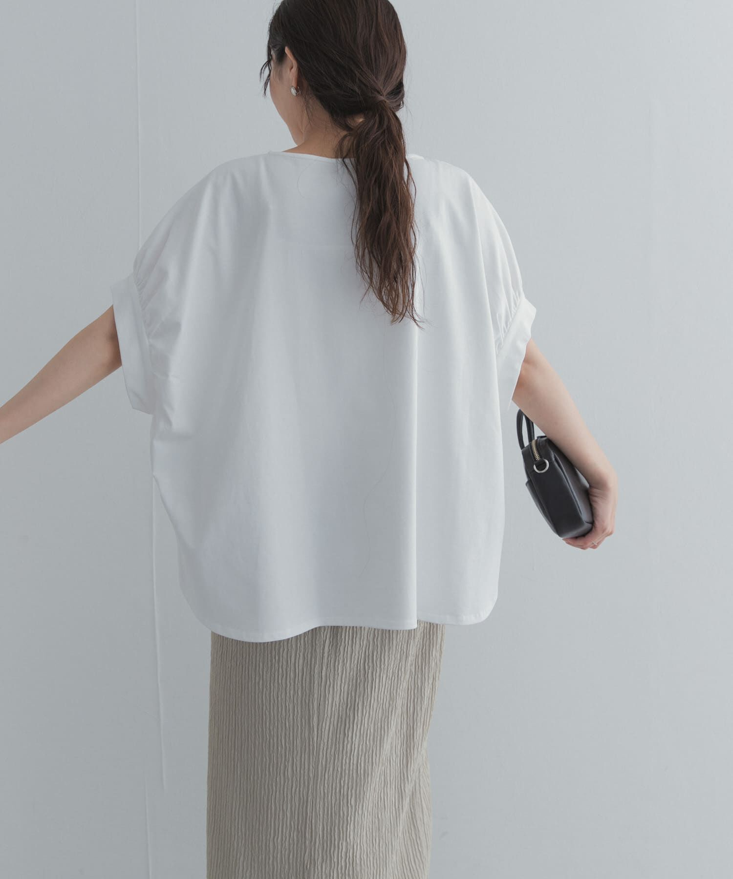 URBAN RESEARCH DOORS「袖ギャザーワイドプルオーバー」|Tシャツ・カットソー|