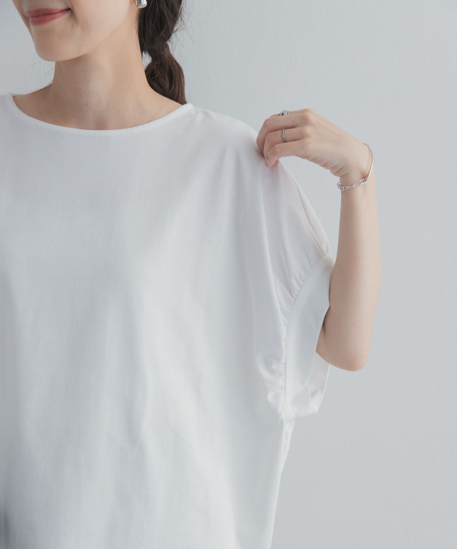 URBAN RESEARCH DOORS「袖ギャザーワイドプルオーバー」|Tシャツ・カットソー|