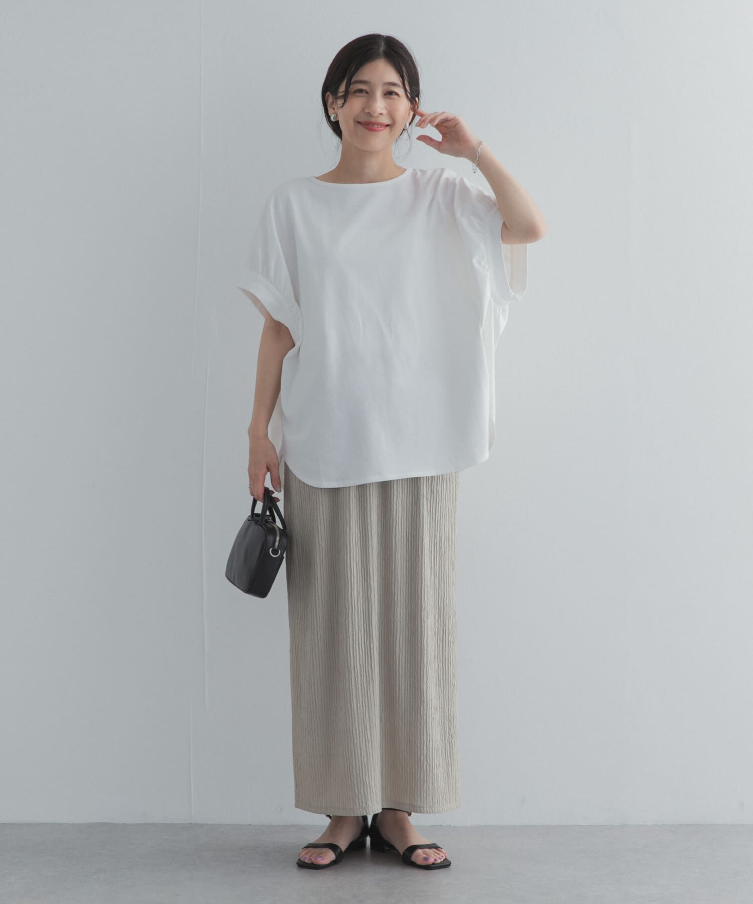 URBAN RESEARCH DOORS「袖ギャザーワイドプルオーバー」|Tシャツ・カットソー|