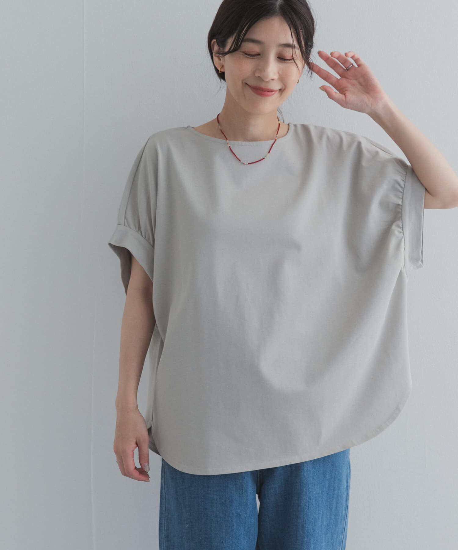 URBAN RESEARCH DOORS「袖ギャザーワイドプルオーバー」|Tシャツ・カットソー|