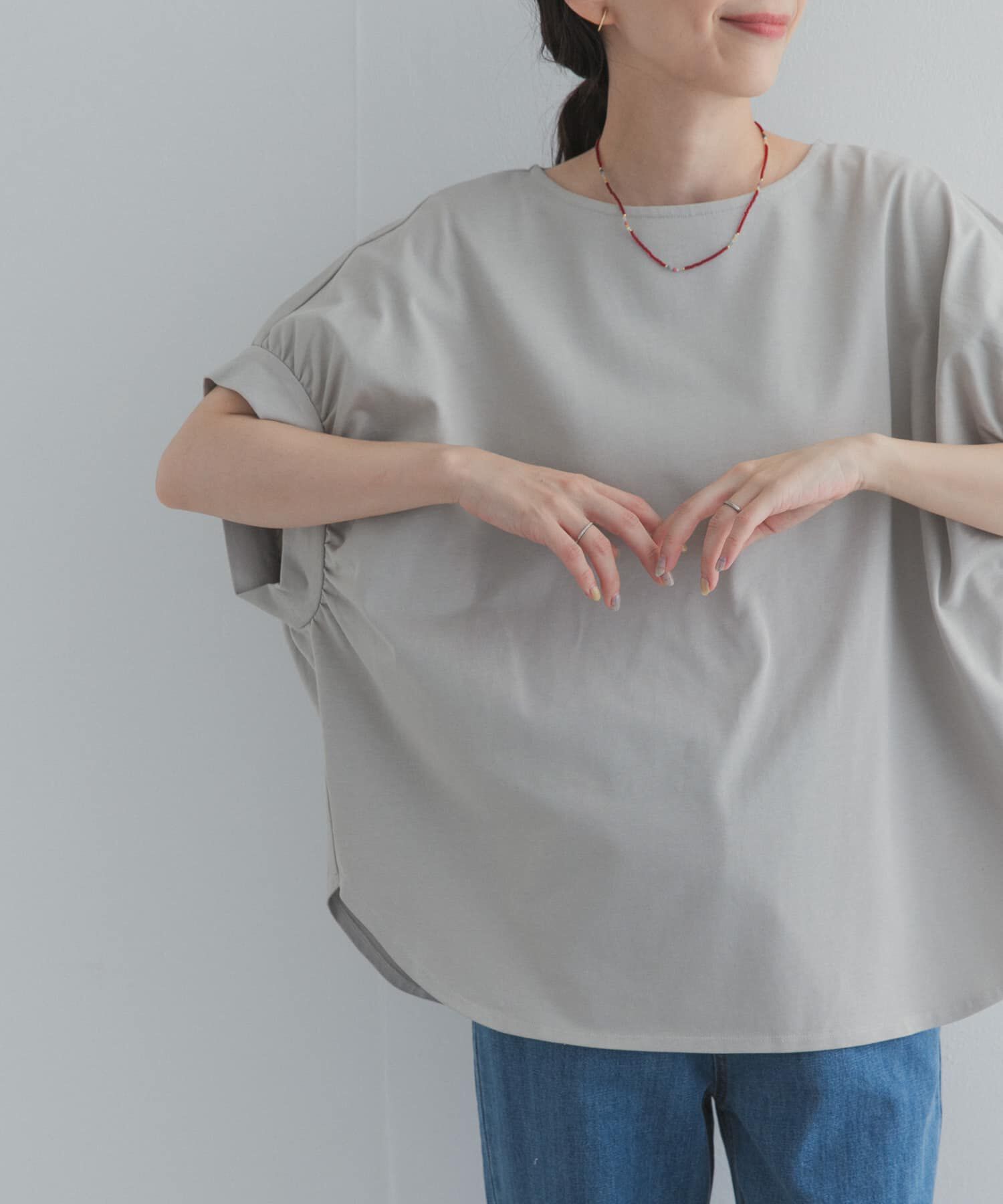 URBAN RESEARCH DOORS「袖ギャザーワイドプルオーバー」|Tシャツ・カットソー|