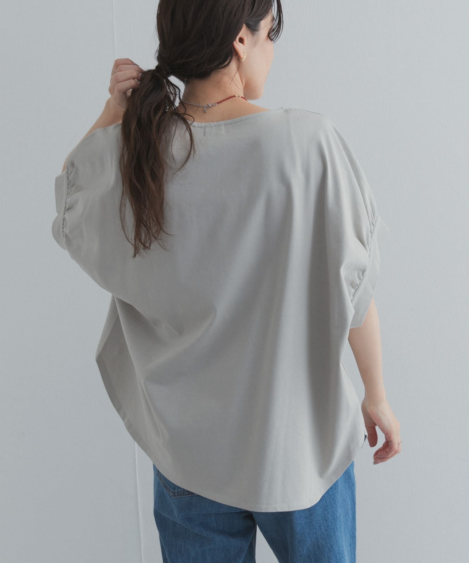 URBAN RESEARCH DOORS「袖ギャザーワイドプルオーバー」|Tシャツ・カットソー|
