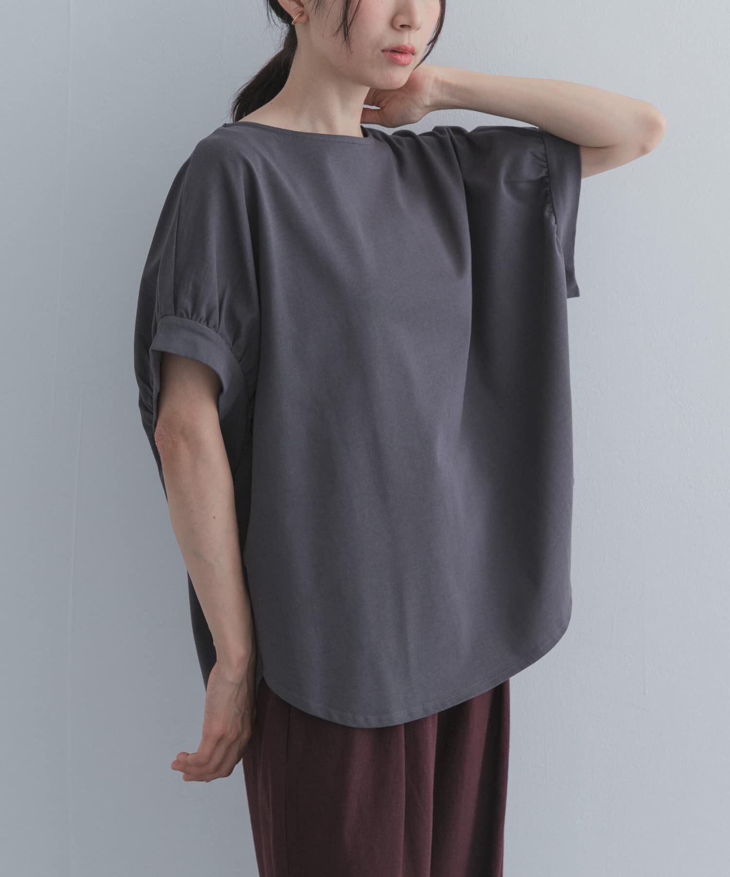 URBAN RESEARCH DOORS「袖ギャザーワイドプルオーバー」|Tシャツ・カットソー|