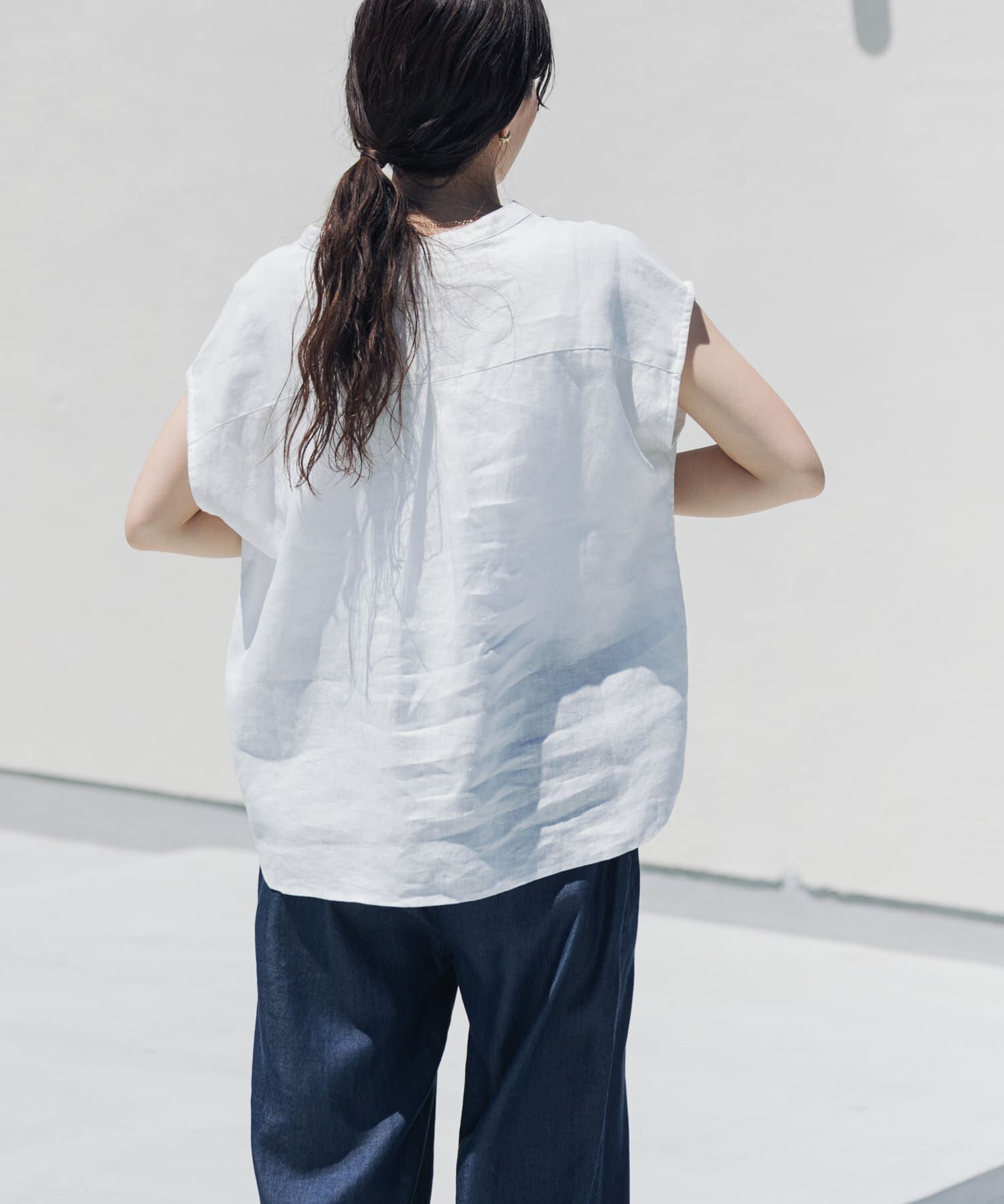URBAN RESEARCH DOORS「リネンスキッパーフレンチブラウス」|シャツ・ブラウス|