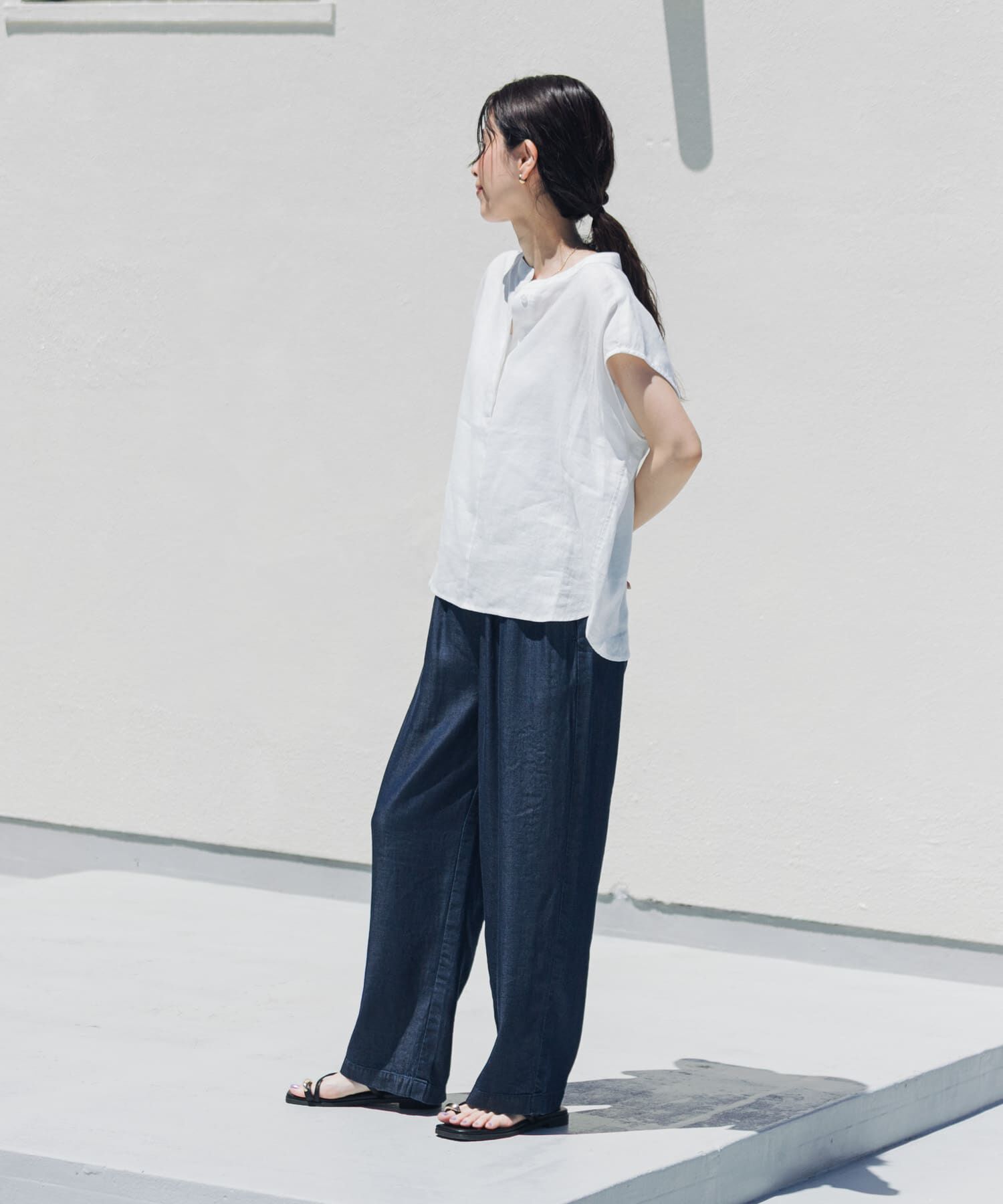 URBAN RESEARCH DOORS「リネンスキッパーフレンチブラウス」|シャツ・ブラウス|
