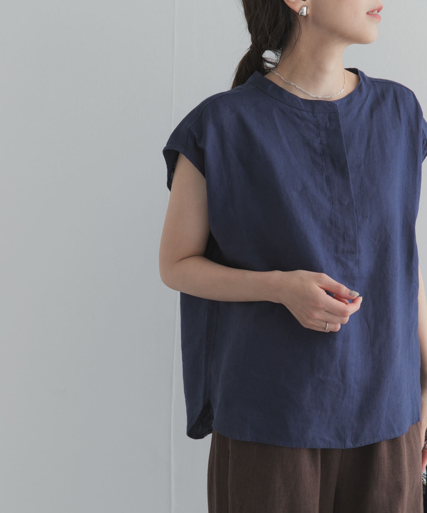 URBAN RESEARCH DOORS「リネンスキッパーフレンチブラウス」|シャツ・ブラウス|