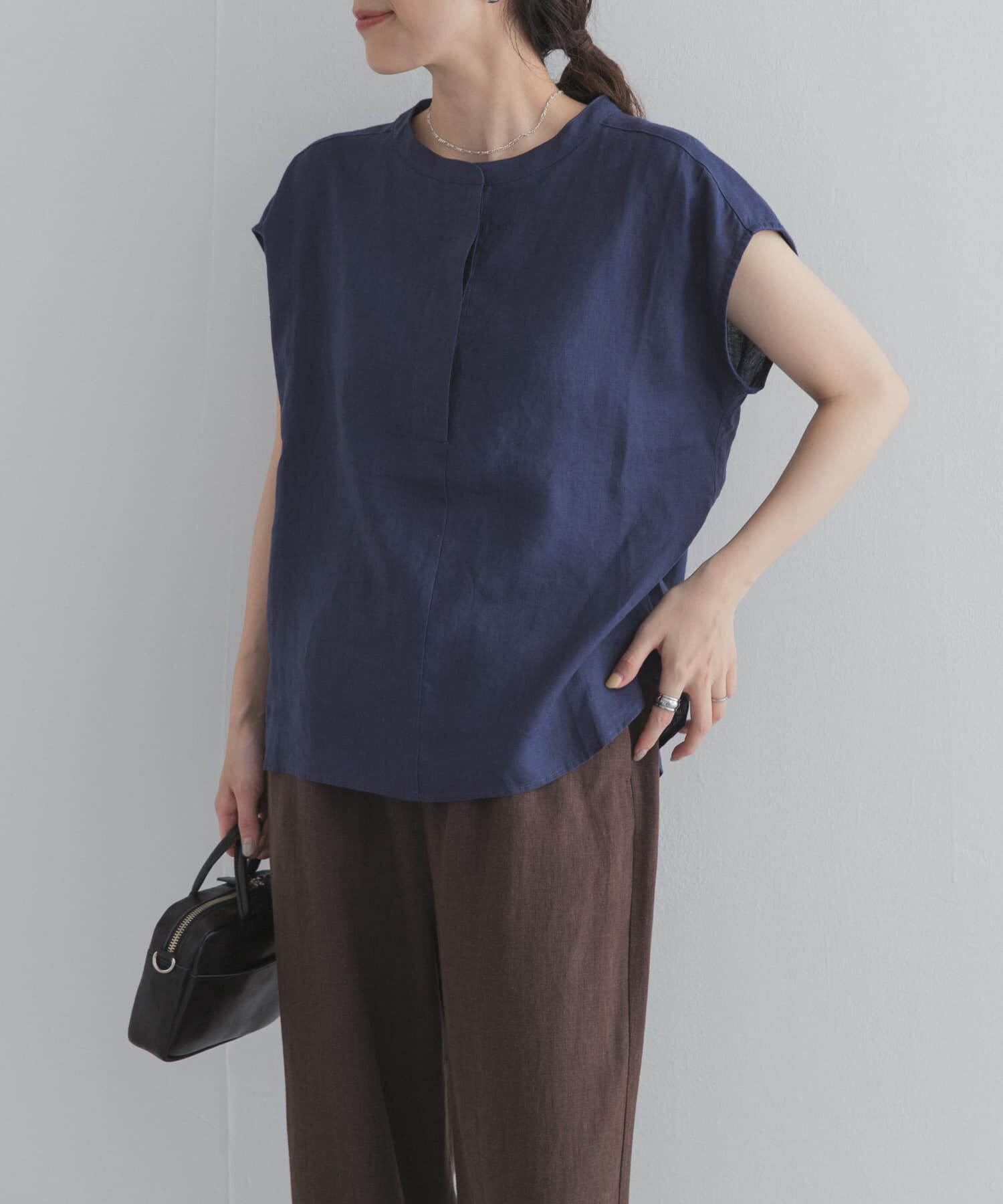 URBAN RESEARCH DOORS「リネンスキッパーフレンチブラウス」|シャツ・ブラウス|