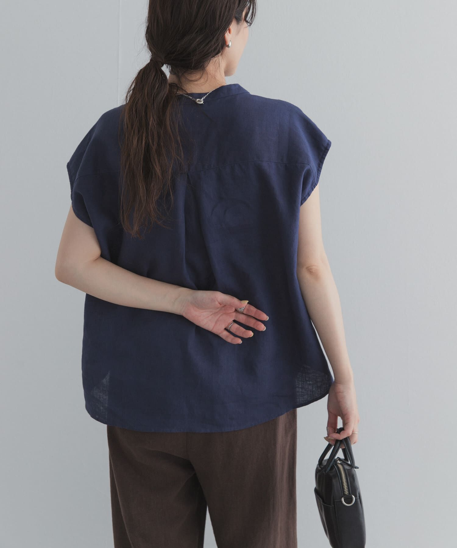 URBAN RESEARCH DOORS「リネンスキッパーフレンチブラウス」|シャツ・ブラウス|