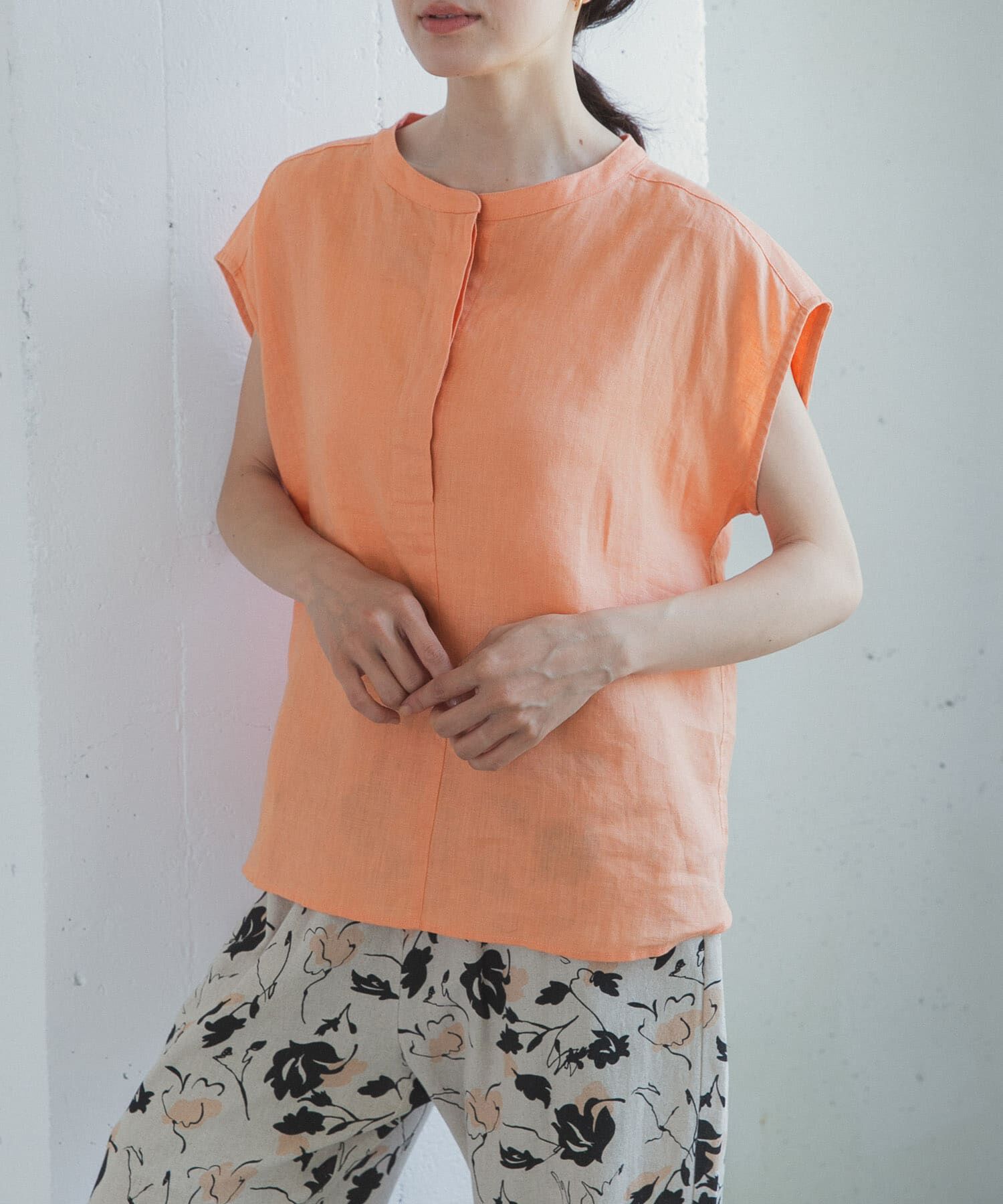 URBAN RESEARCH DOORS「リネンスキッパーフレンチブラウス」|シャツ・ブラウス|