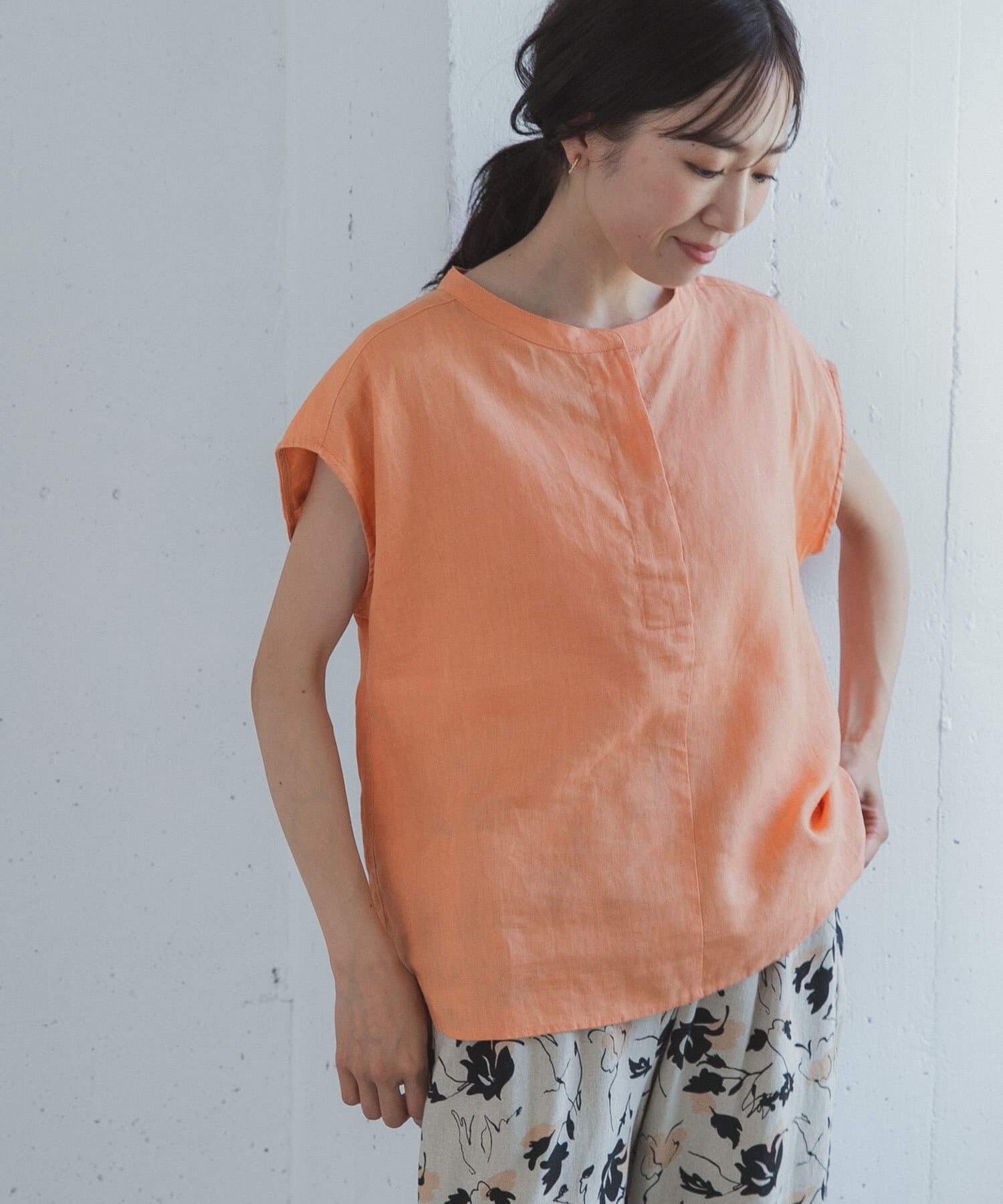 URBAN RESEARCH DOORS「リネンスキッパーフレンチブラウス」|シャツ・ブラウス|