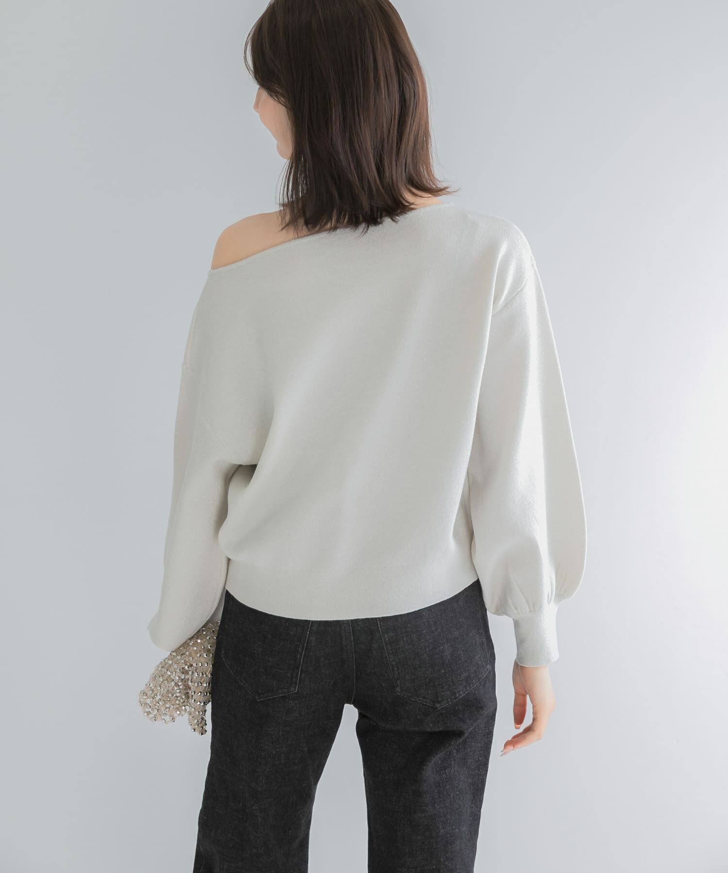 URBAN RESEARCH ROSSO「『一部WEB限定カラー』2WAYオフショルスウェットニット」|ニット・セーター|