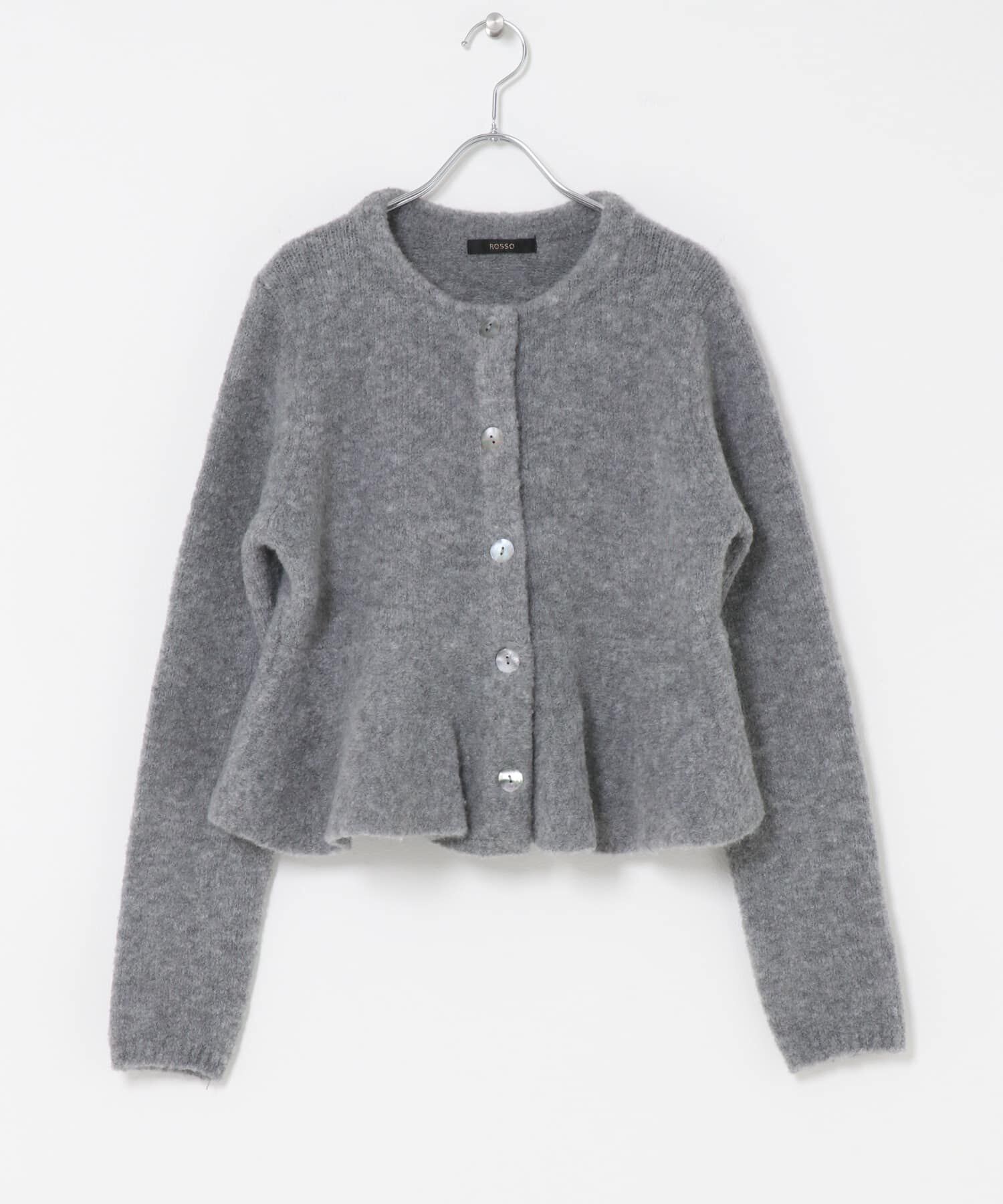 URBAN RESEARCH ROSSO「『WEB限定』ブークレーペプラムカーディガン」|カーディガン|