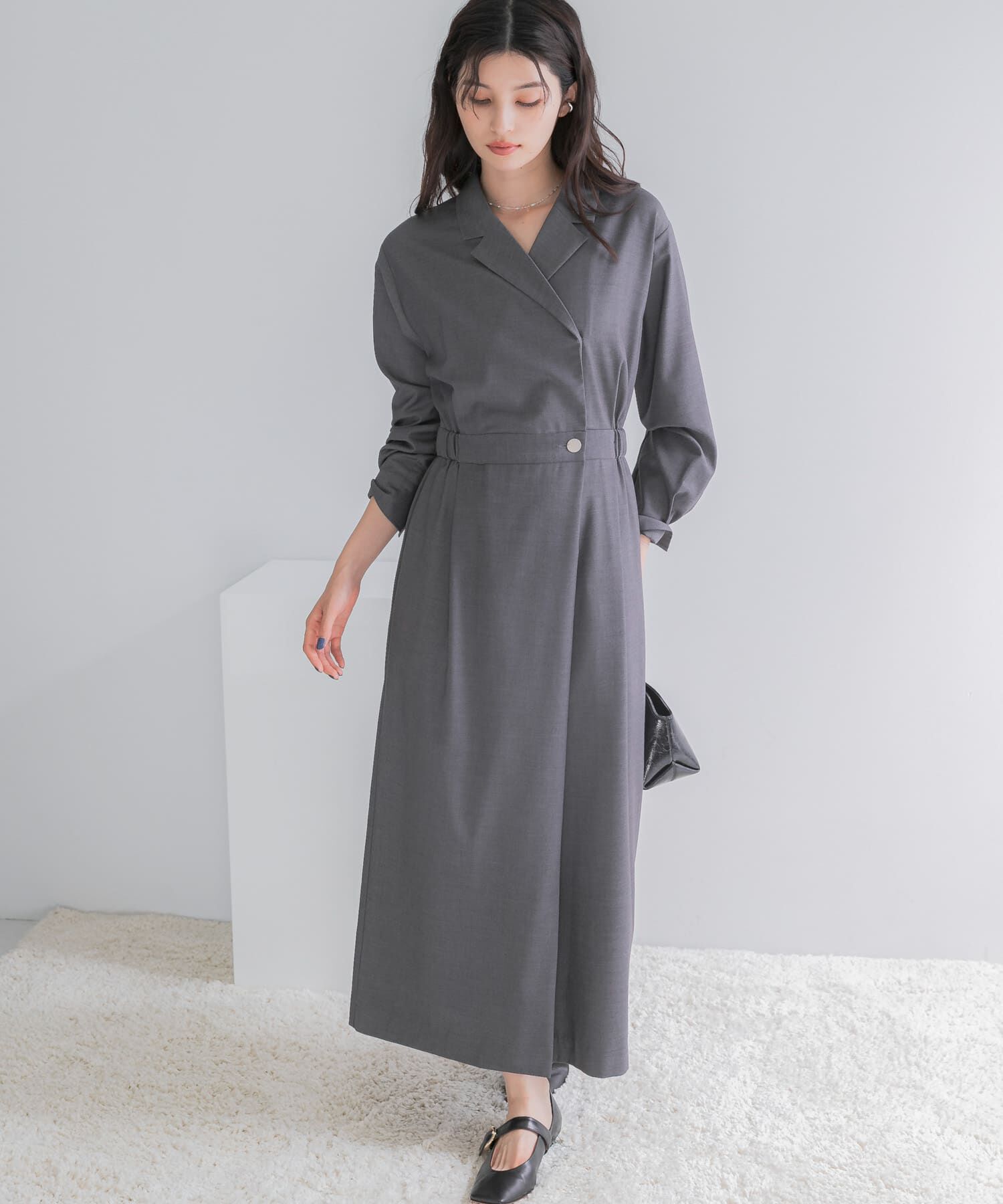 URBAN RESEARCH ROSSO「カシュクールデザインウーステッドワンピース」|ワンピース|