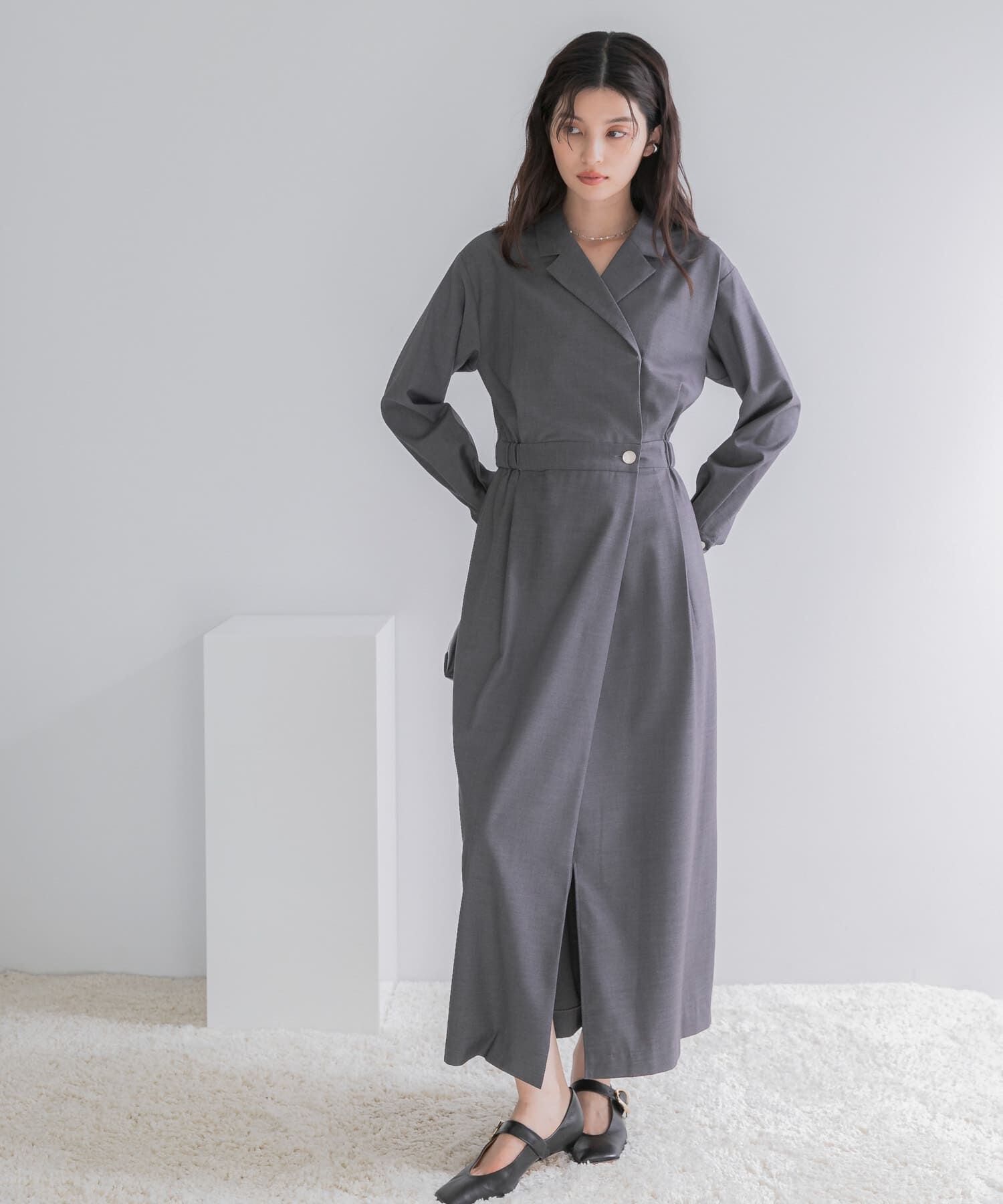 URBAN RESEARCH ROSSO「カシュクールデザインウーステッドワンピース」|ワンピース|