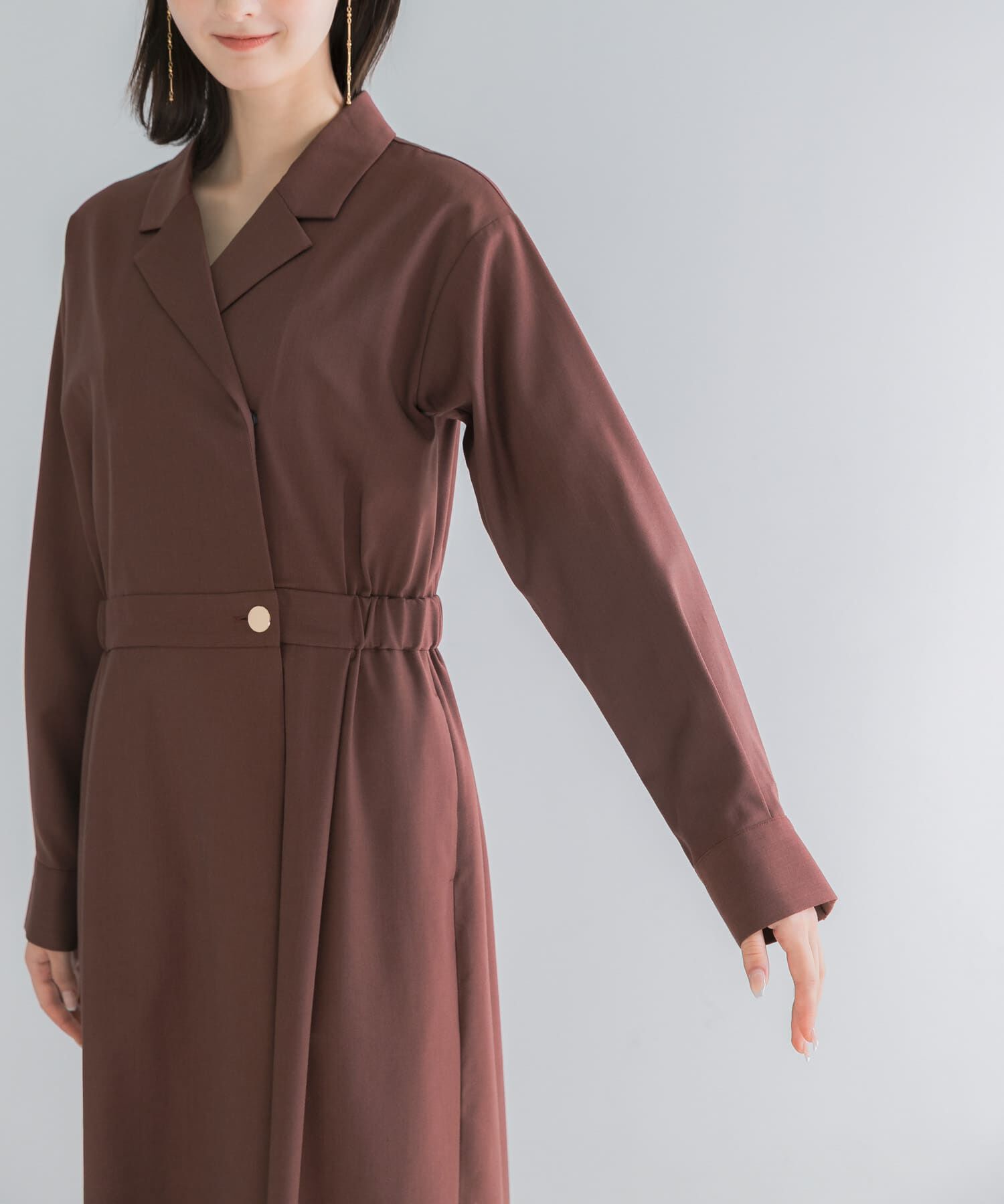 URBAN RESEARCH ROSSO「カシュクールデザインウーステッドワンピース」|ワンピース|