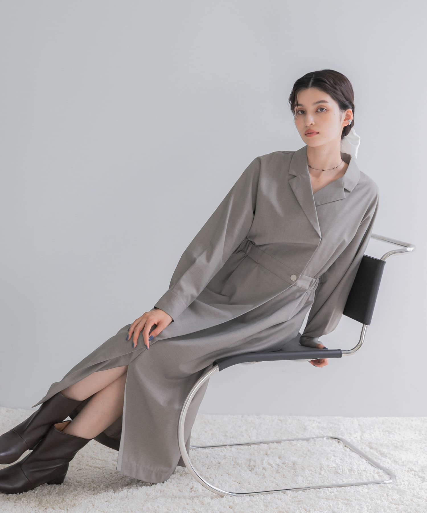 URBAN RESEARCH ROSSO「カシュクールデザインウーステッドワンピース」|ワンピース|
