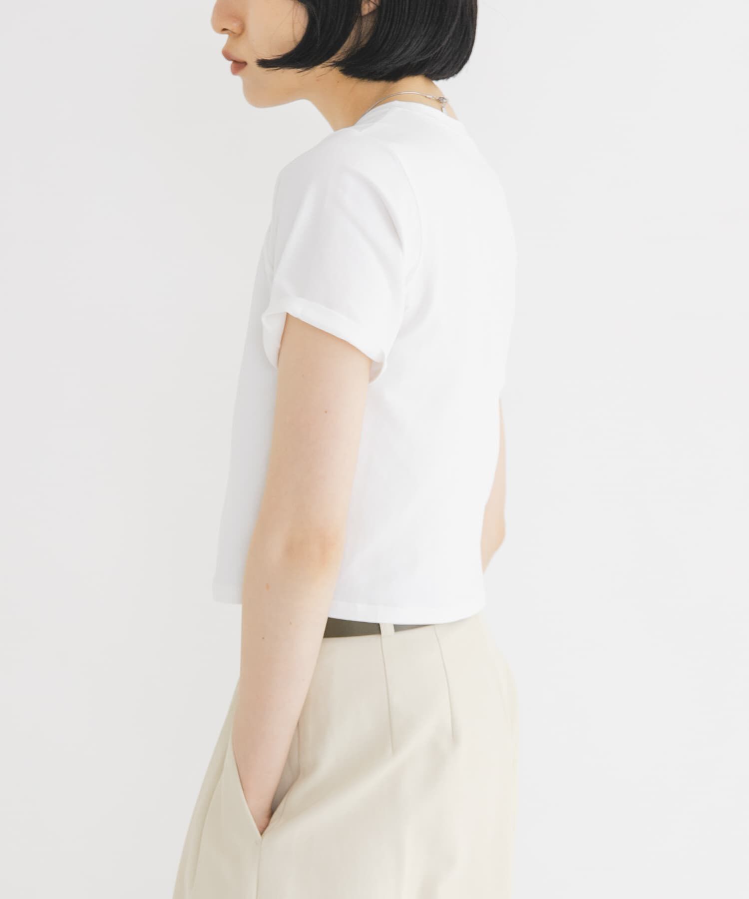  「BASICクロップドTEE」|Tシャツ・カットソー|