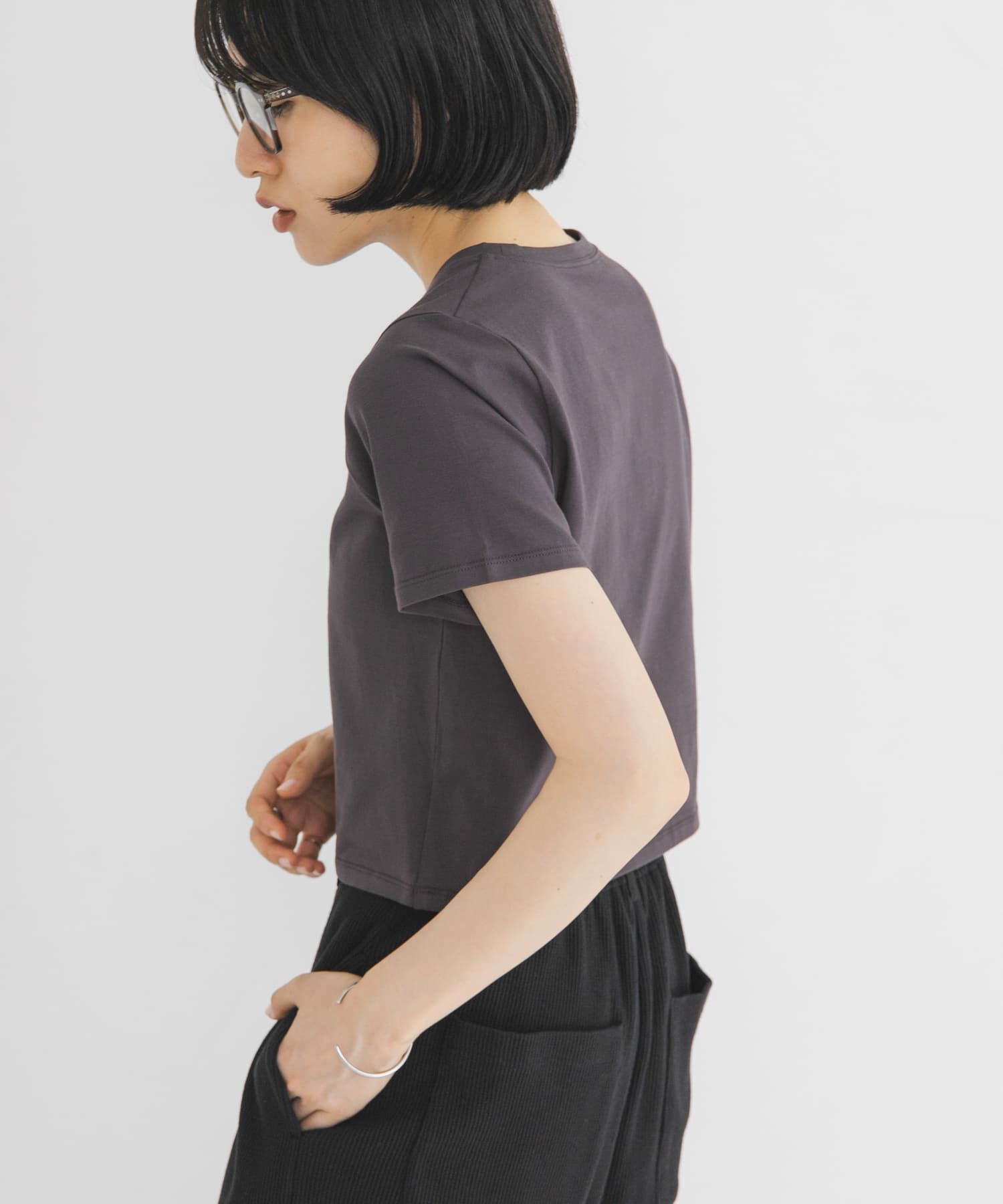  「BASICクロップドTEE」|Tシャツ・カットソー|
