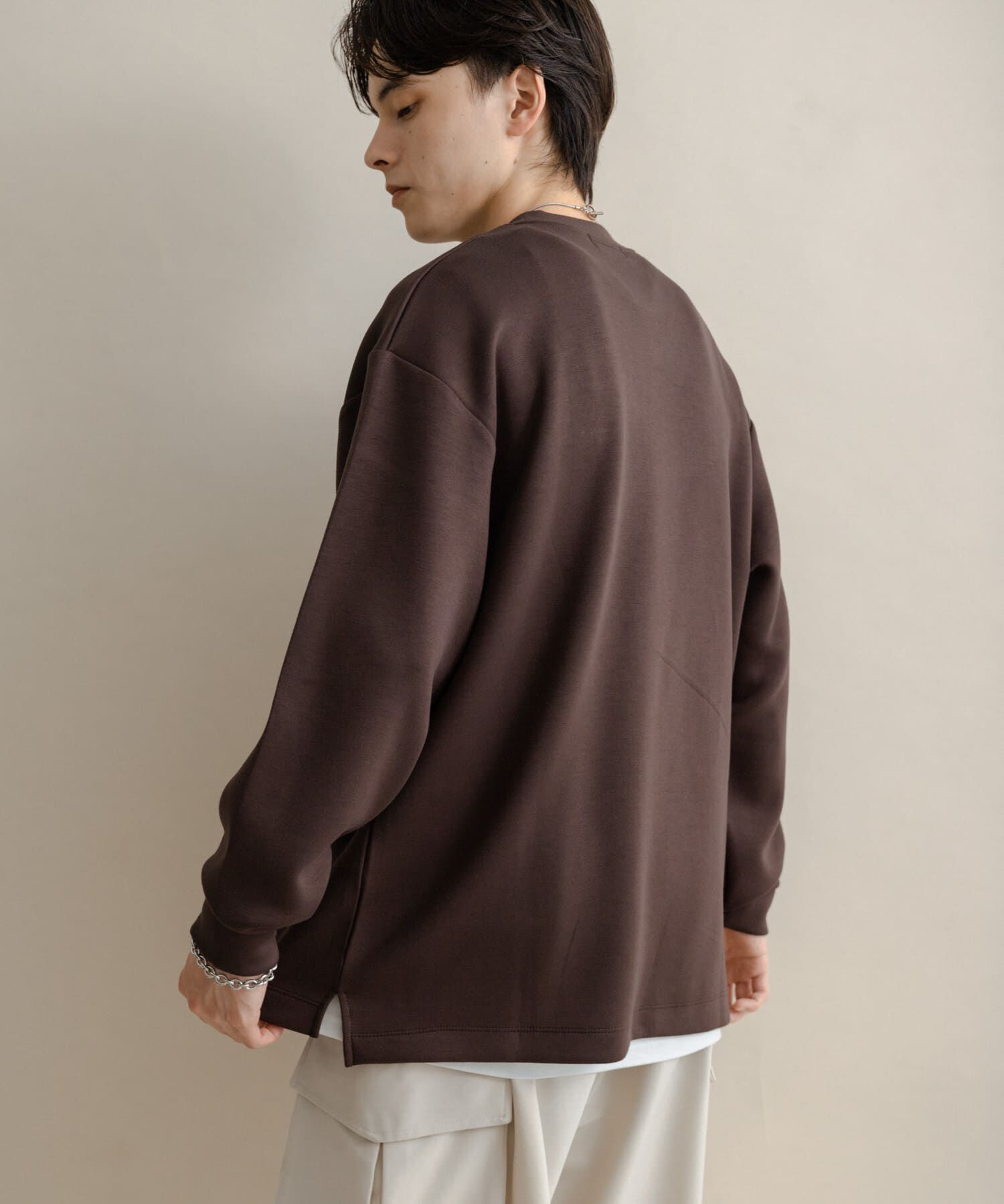 SENSE OF PLACE by URBAN RESEARCH「『一部WEB限定カラー』シシュウダンボールポンチロングTシャツ」|Tシャツ・カットソー|