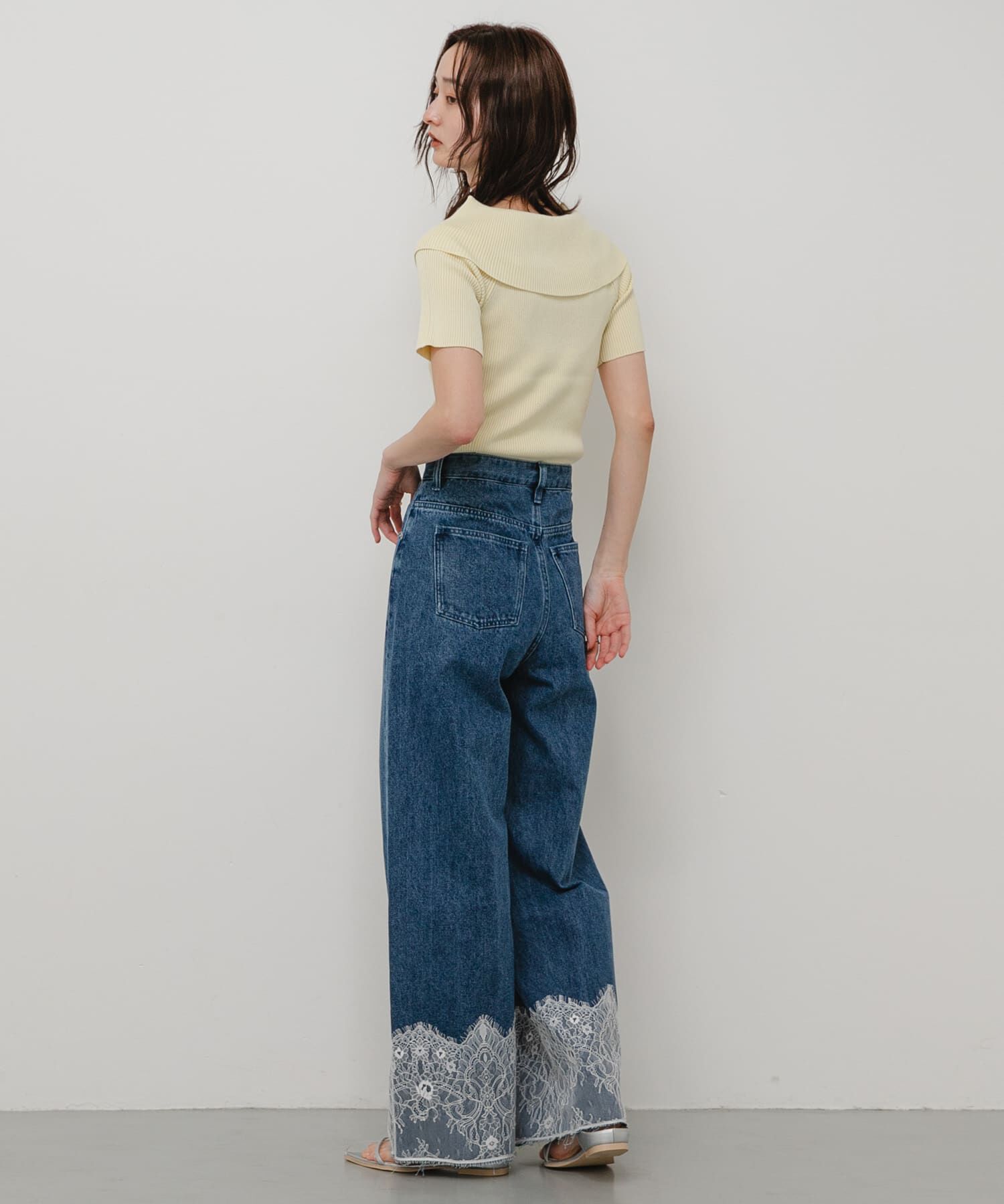 SENSE OF PLACE by URBAN RESEARCH「レースドッキングデニムパンツ」|デニム|