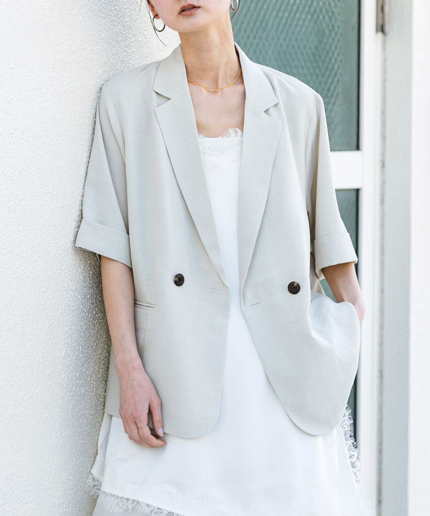 SENSE OF PLACE by URBAN RESEARCH「『一部WEB限定カラー』『UR TECH DRYLUXE』リネンライクジャケット」|その他|ライトベージュ