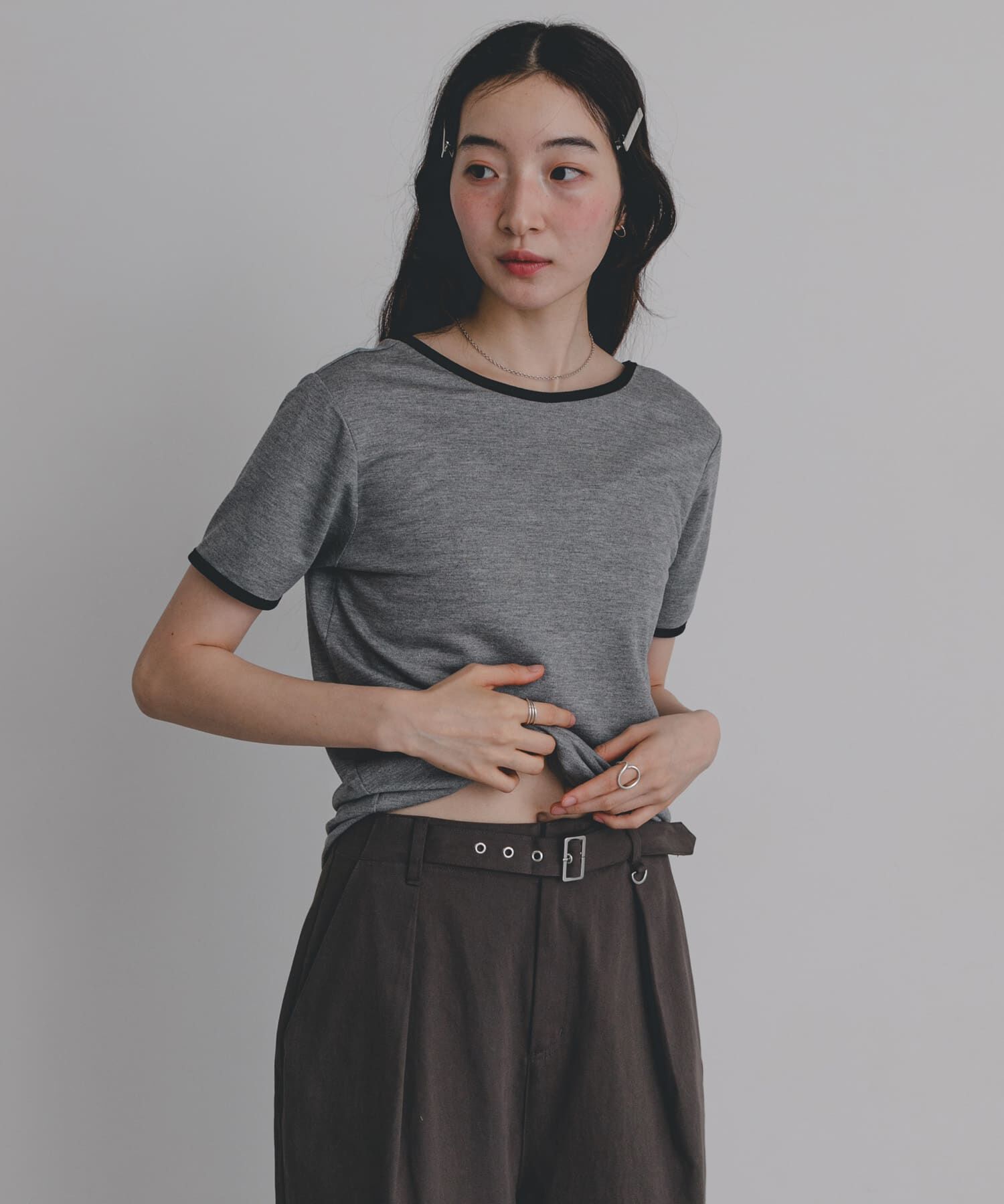 SENSE OF PLACE by URBAN RESEARCH「バックオープンリンガーTシャツ(半袖)」|Tシャツ・カットソー|