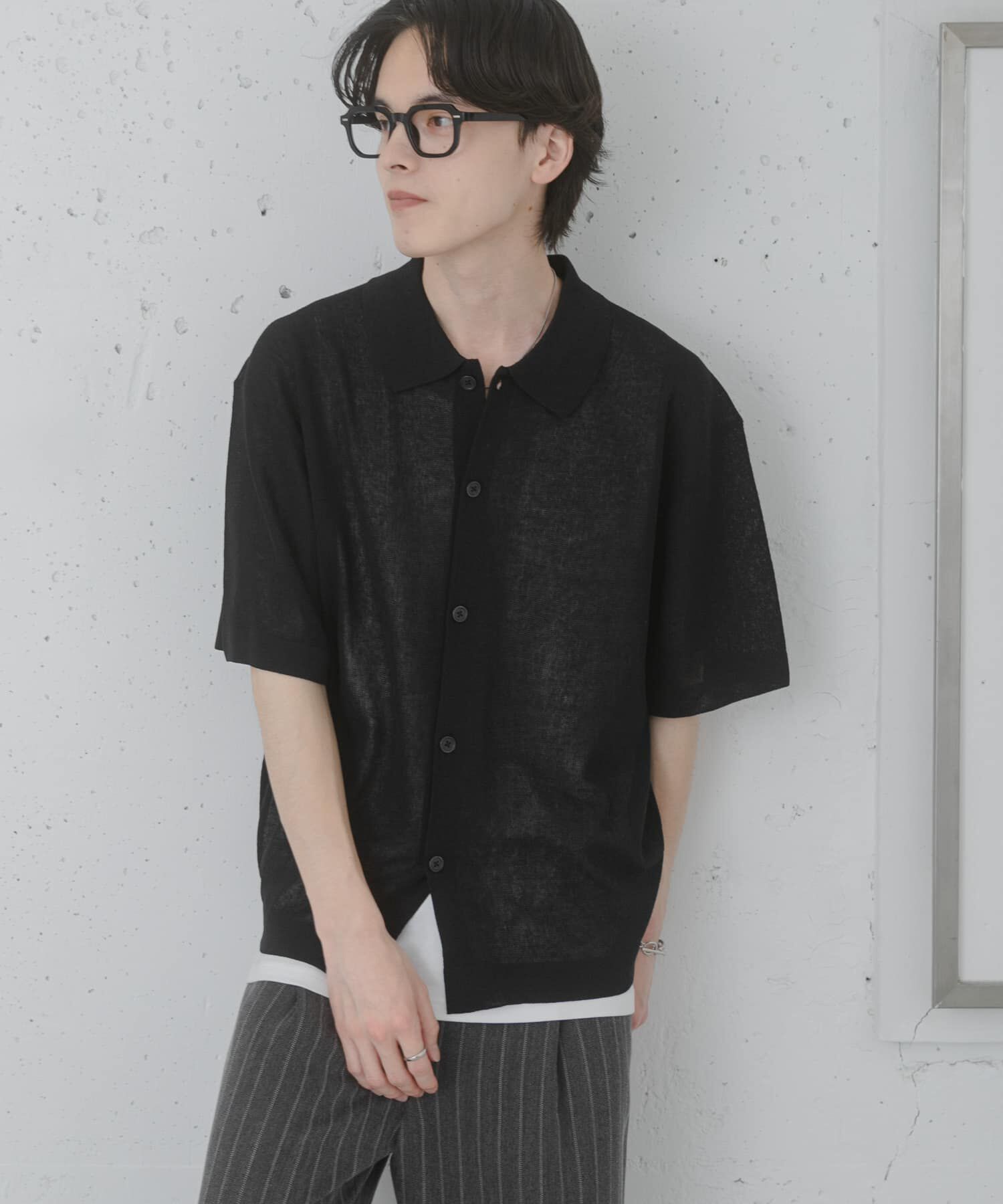 SENSE OF PLACE by URBAN RESEARCH「『一部WEB限定ｶﾗｰ』『ｲｰｼﾞｰｹｱ』ﾘﾈﾝﾌﾞﾚﾝﾄﾞｼｱｰﾆｯ 」|ニット・セーター|
