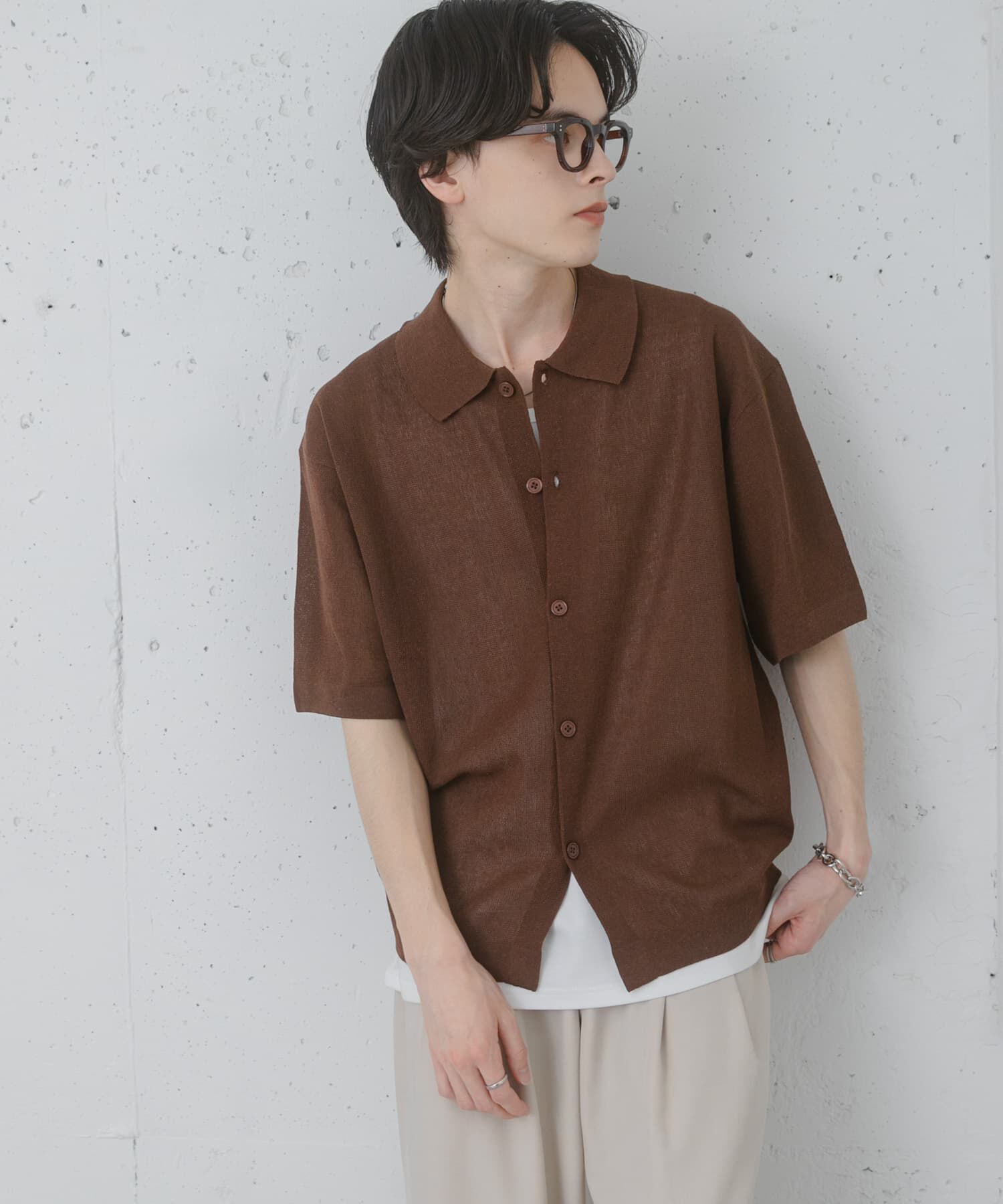SENSE OF PLACE by URBAN RESEARCH「『一部WEB限定ｶﾗｰ』『ｲｰｼﾞｰｹｱ』ﾘﾈﾝﾌﾞﾚﾝﾄﾞｼｱｰﾆｯ 」|ニット・セーター|