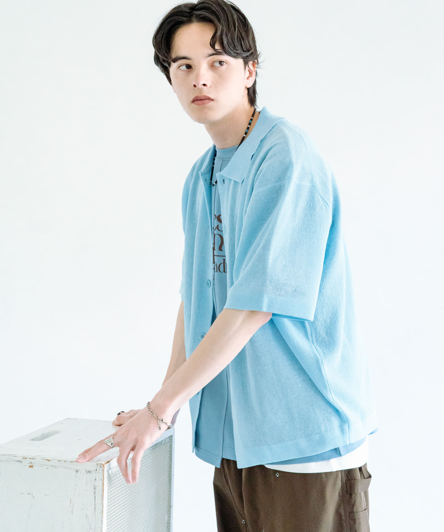 SENSE OF PLACE by URBAN RESEARCH「『一部WEB限定ｶﾗｰ』『ｲｰｼﾞｰｹｱ』ﾘﾈﾝﾌﾞﾚﾝﾄﾞｼｱｰﾆｯ 」|ニット・セーター|
