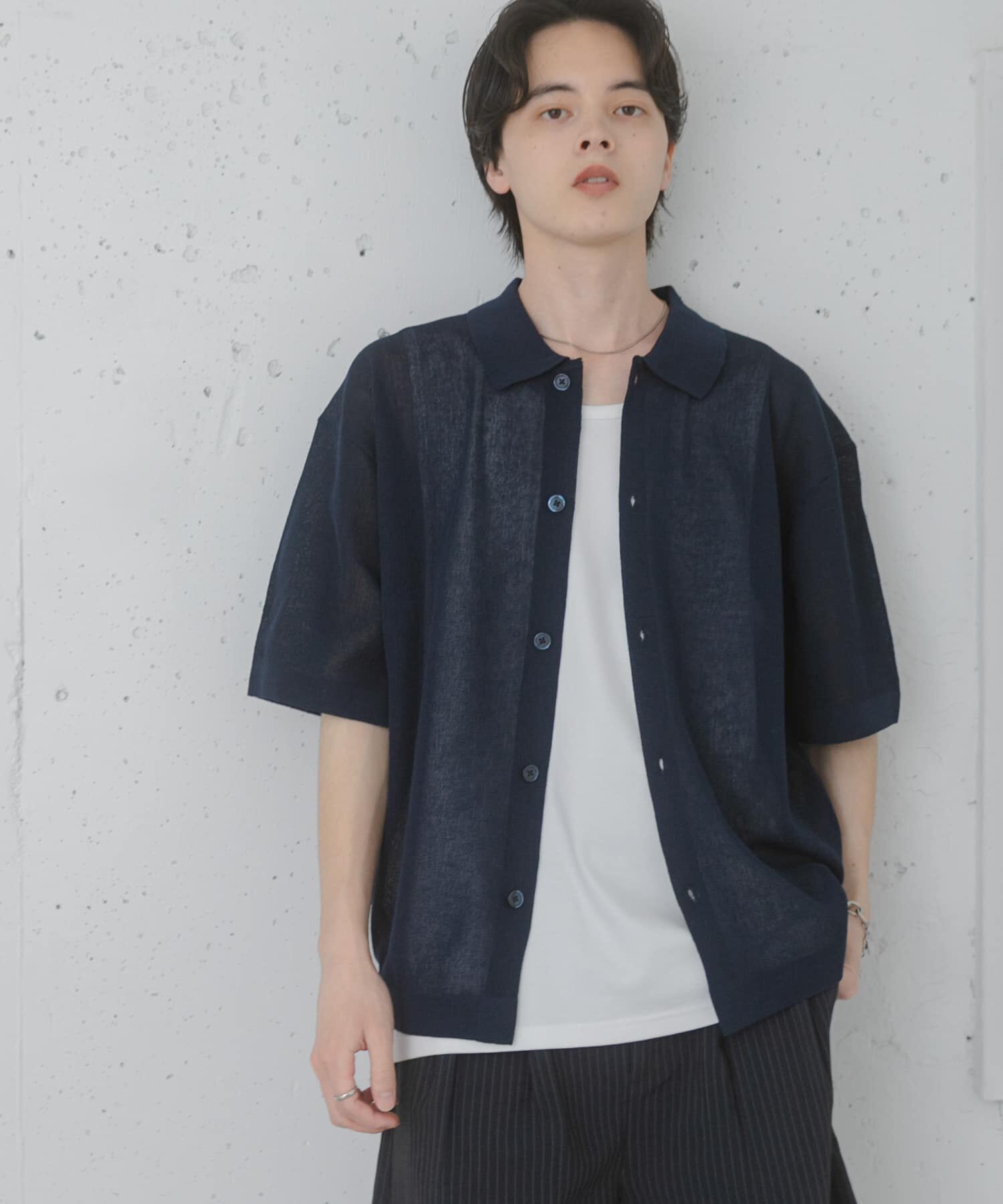 SENSE OF PLACE by URBAN RESEARCH「『一部WEB限定ｶﾗｰ』『ｲｰｼﾞｰｹｱ』ﾘﾈﾝﾌﾞﾚﾝﾄﾞｼｱｰﾆｯ 」|ニット・セーター|